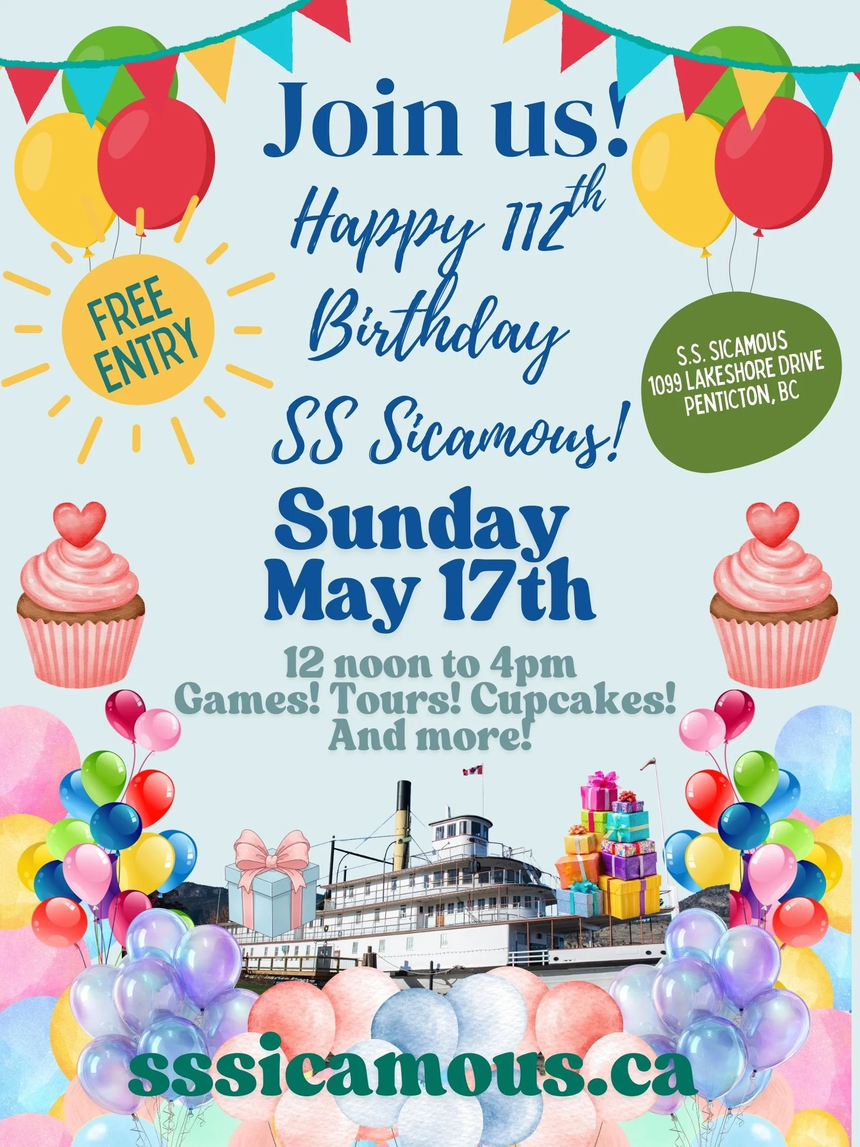 SS Sicamous 112th Birthday Celebration!