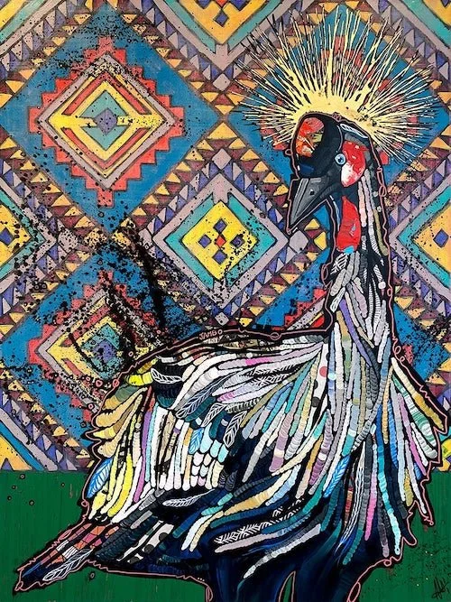 40X30, acrylic and collage.