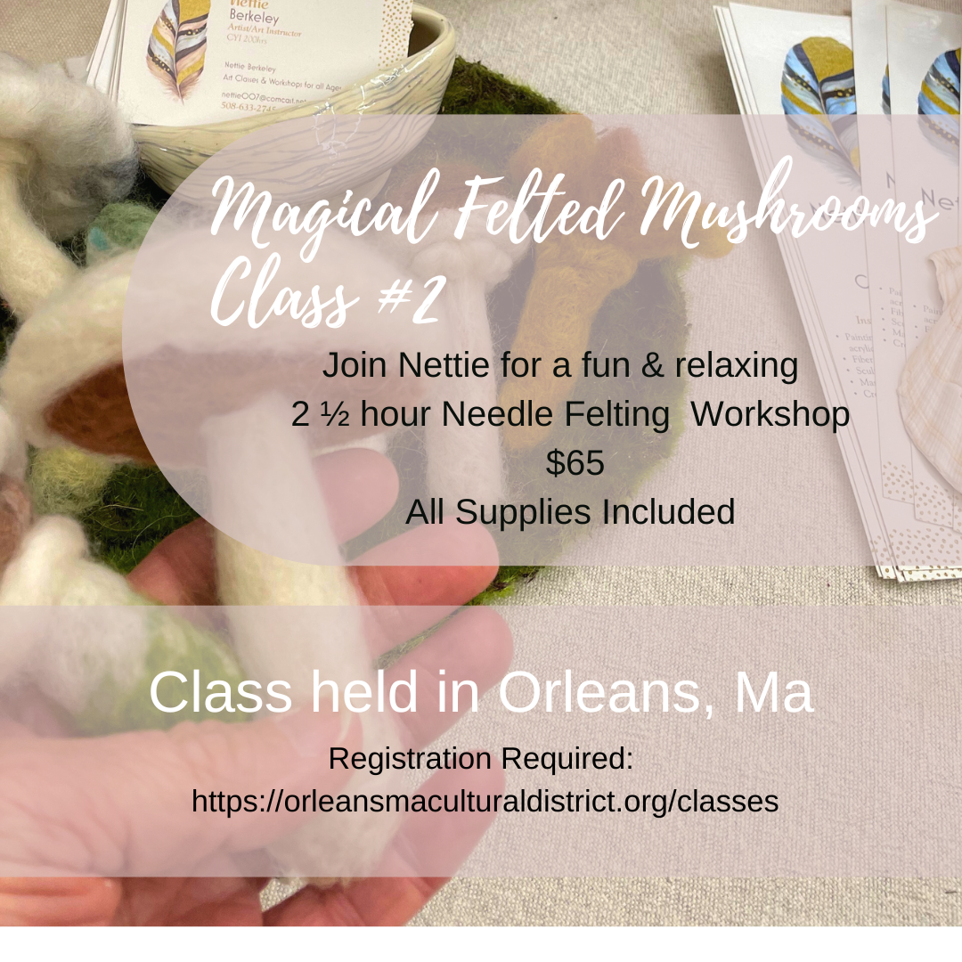 Magical Felted Mushrooms Workshop #2