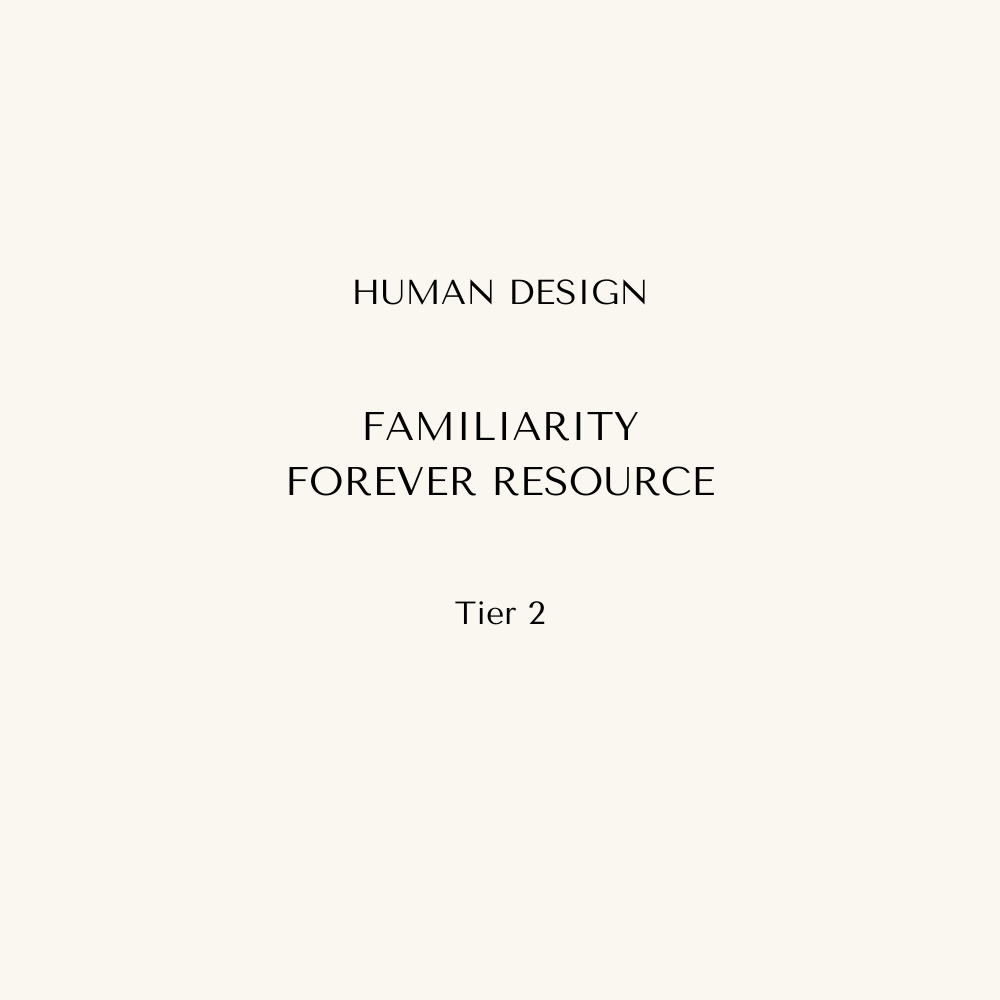 The Familiarity Forever Resource