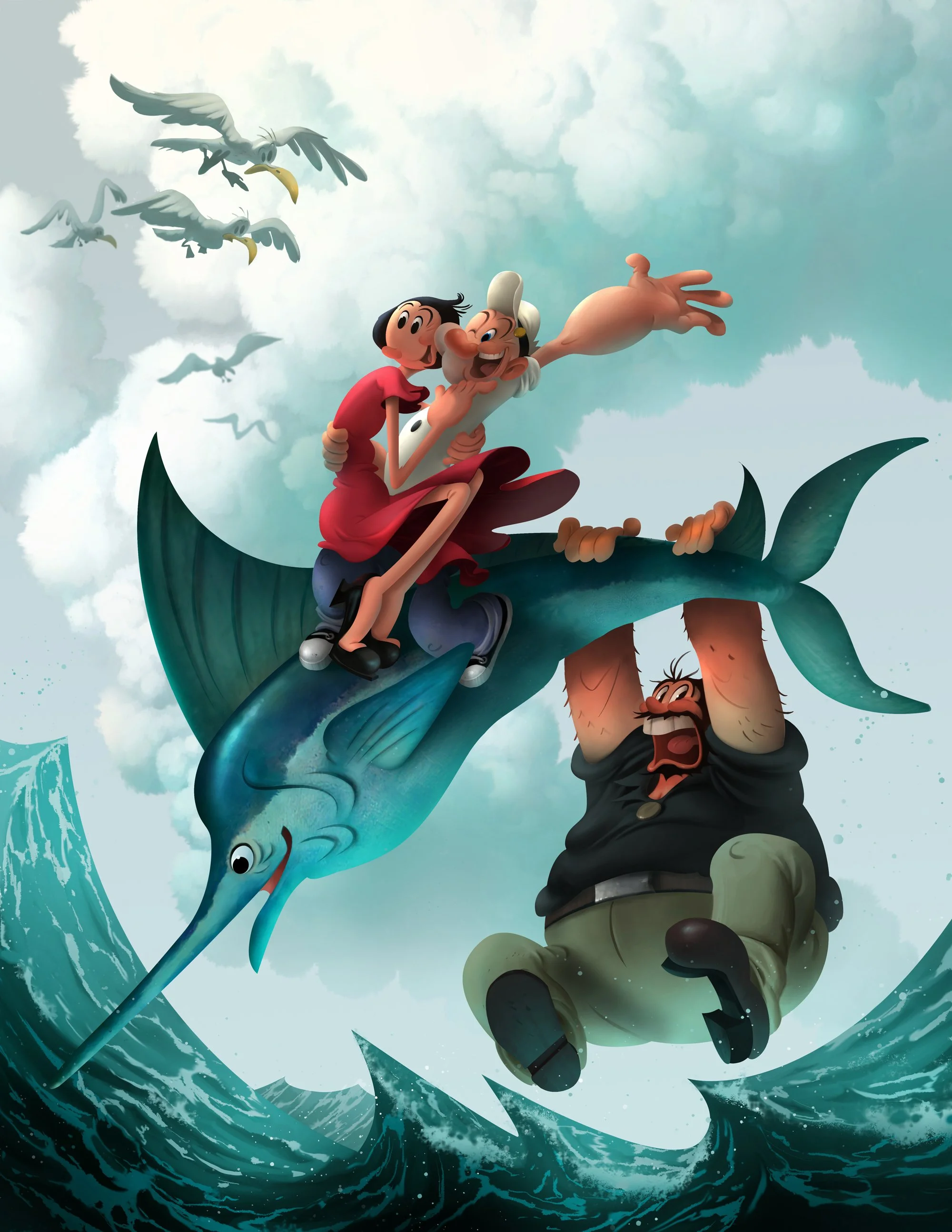 Popeye 
Sony Pictures Animation
promo poster: photoshop
layout by stephen destefano
