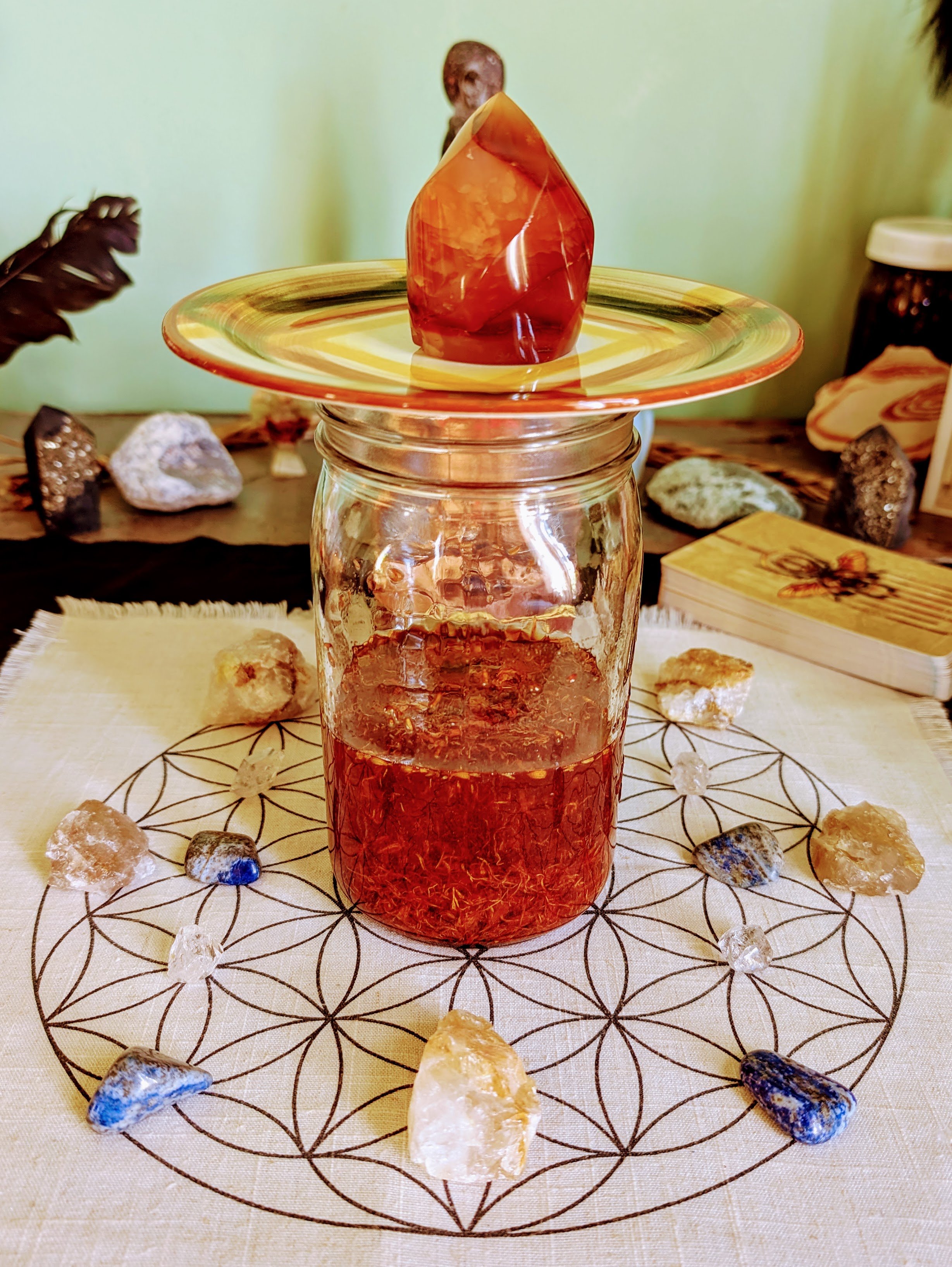 Mother of Life Saffron Oil - Infusing.jpg