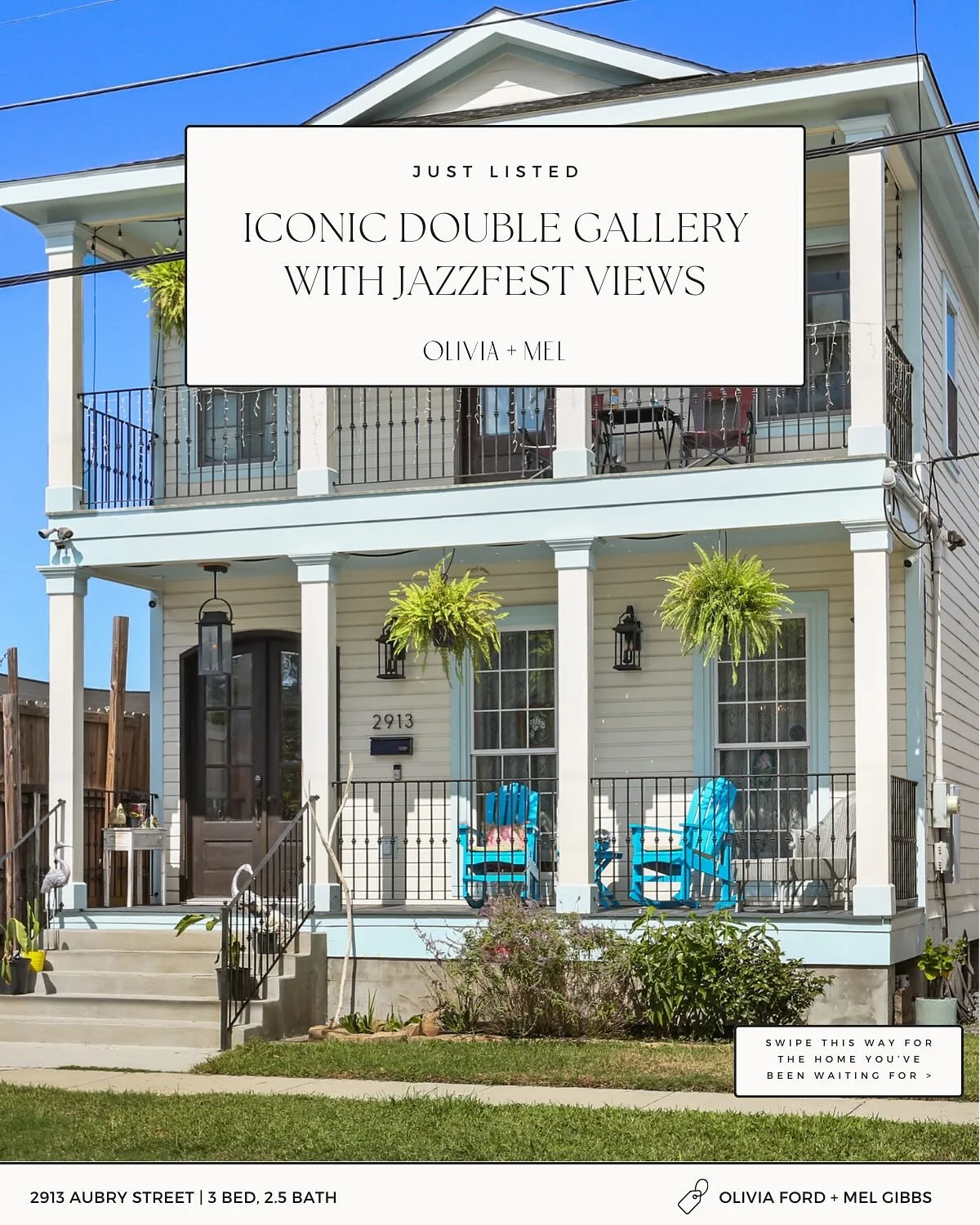 We heard you asking&hellip;. here she is! 

2913 Aubry is in a category of its own &mdash; a bright, warm, spacious place for gathering and/or relaxing. 

Ride your bikes down Esplanade, wander through City Park, pop over to check out new exhibitions