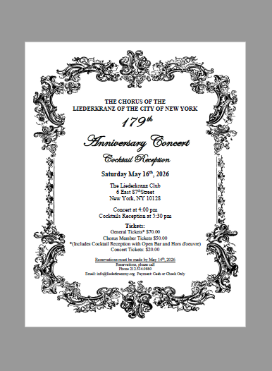 179th ANNIVERSARY CONCERT