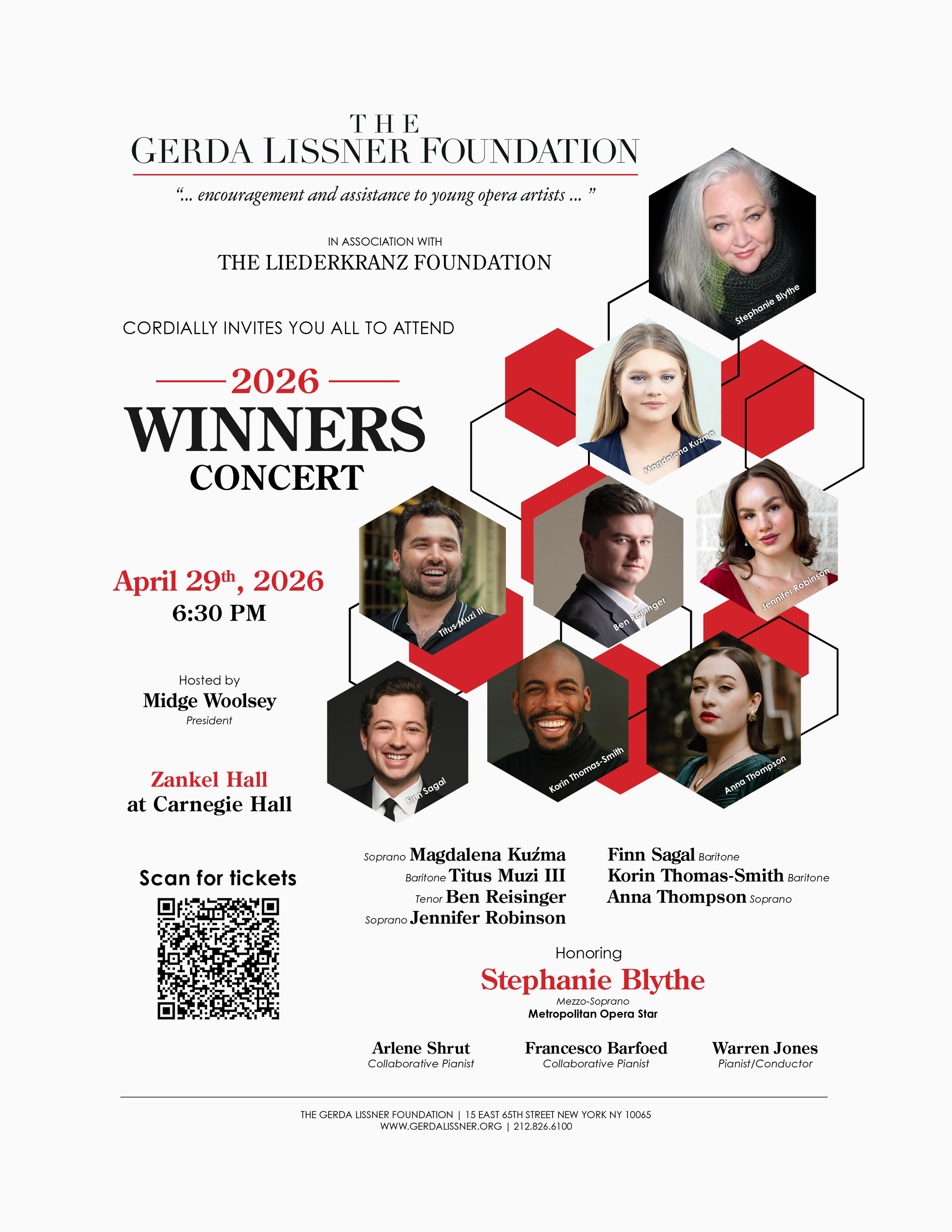 Gerda Lissner Foundation 2026 Winners Concert
