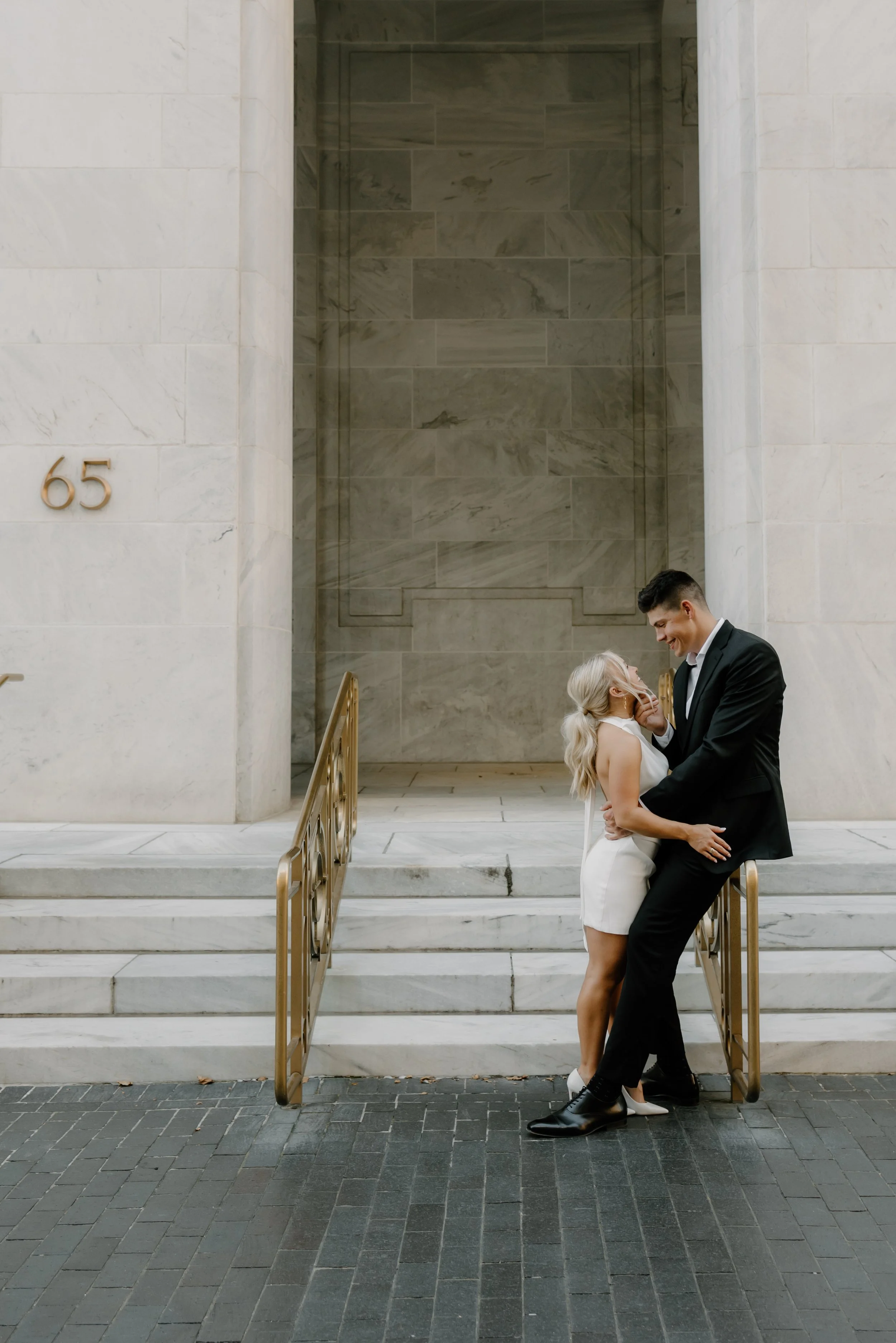 engagement photos in the city