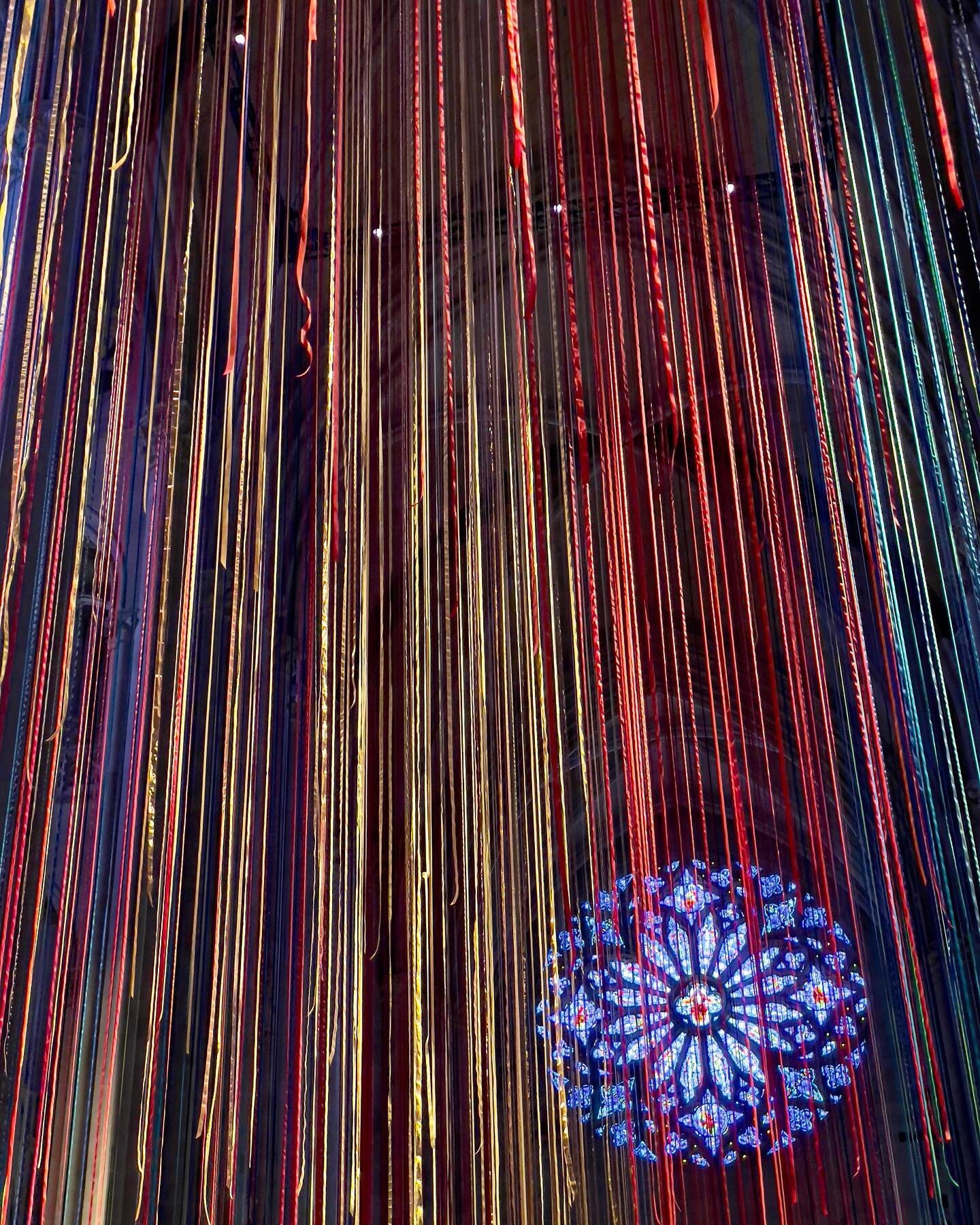 I just spent a long weekend in #newyorkcity. I&rsquo;d never been in the #cathedralofstjohnthedivine . What an incredible space, just now filled with these streaming ribbons inscribed with prayers, an installation by artist Anne Patterson. I had anot