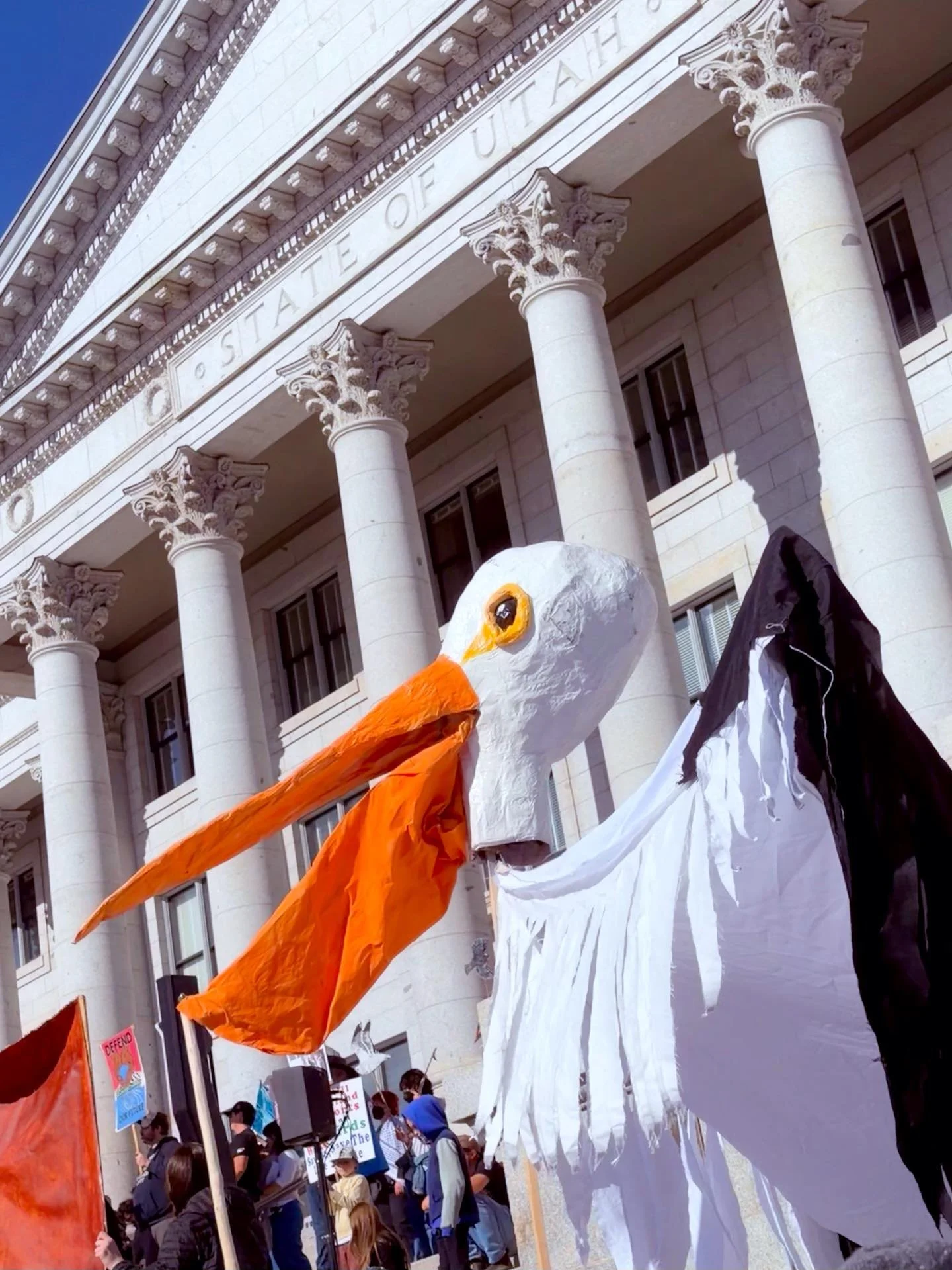 Another day, another rally, another crisis in America. A thousand people came to the #utahstatecapitol to speak up for the #greatsaltlake. Poet and lake advocate #nanseymour hosted terrific speeches and impassioned chants. Now it&rsquo;s time for the