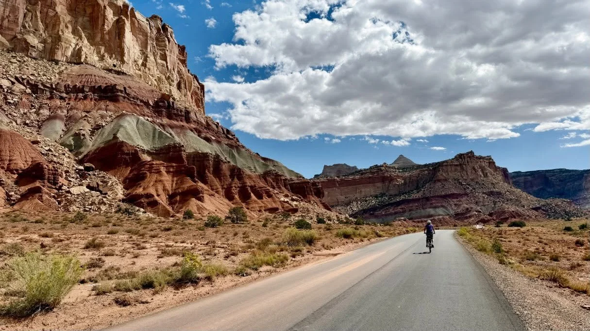 Quite a week! The Scenic Drive at #capitolreefnationalpark on a day without cars! #kokaneesalmon headed upstream to spawn at Electric Lake on the Wasatch Plateau. #andrewbird playing the tiny after-hours stage at the #fortdesolation music festival in