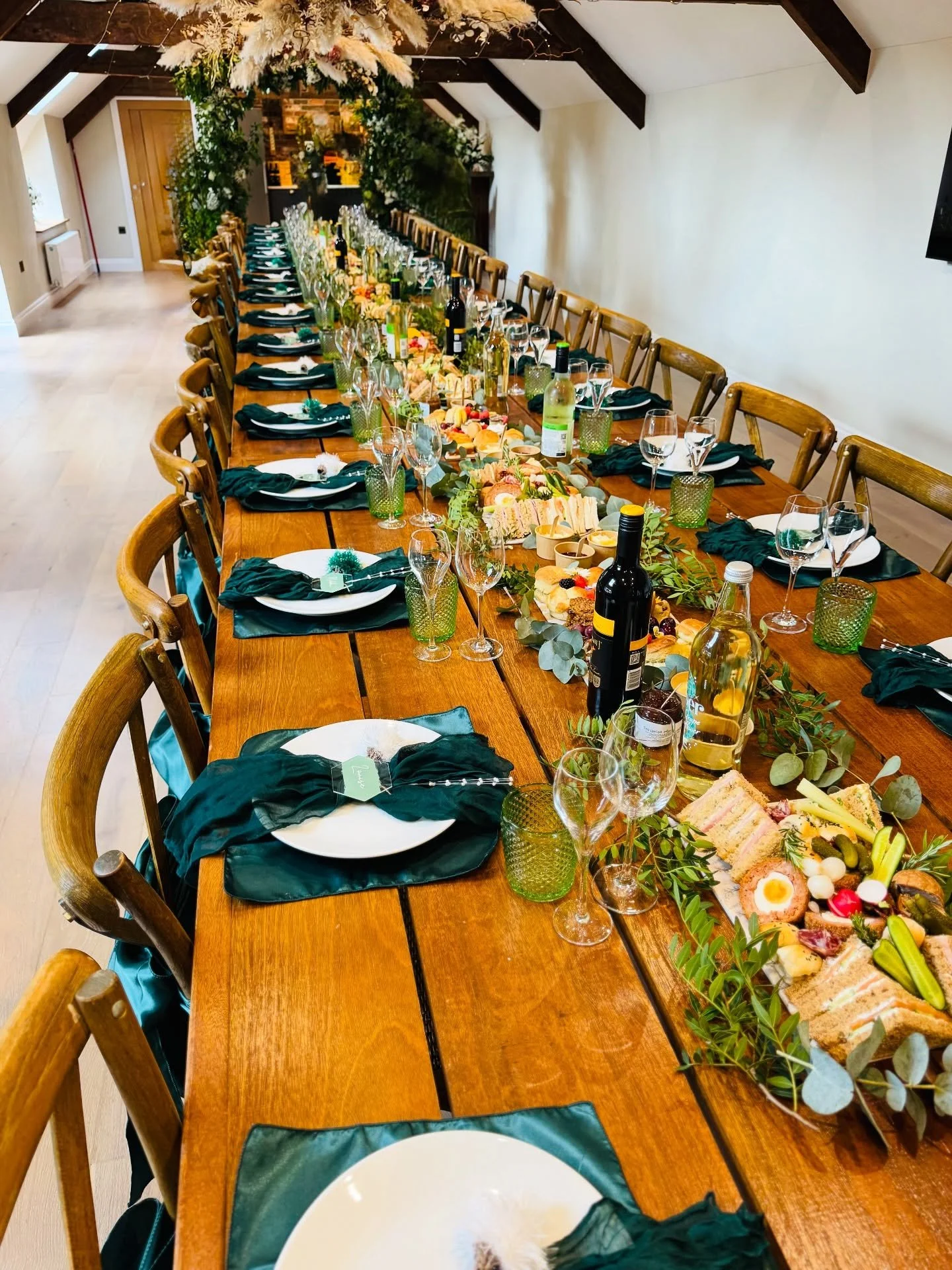 Afternoon Tea Platters for Claire &amp; Dan&rsquo;s Wedding Day. At the stunning Knott Barn @croftview 🌿

There&rsquo;s just something so special about grazing platters running down the centre of banquet tables &mdash; my absolute favourite setup. S