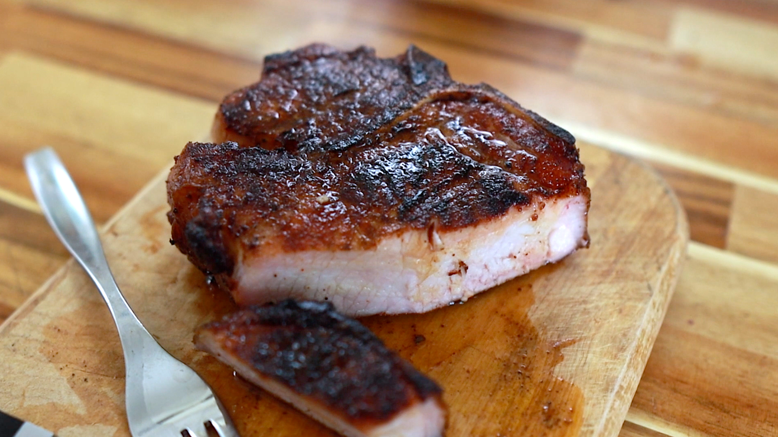 Smoky Reverse Seared Pork Rib Chops Dry Brined For Maximum Flavor