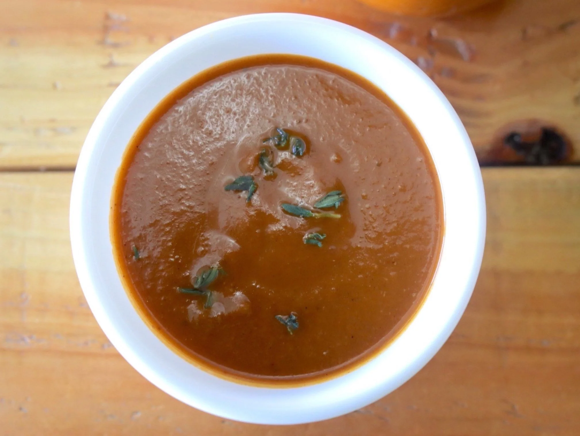 Finished bbq sauce in ramekin