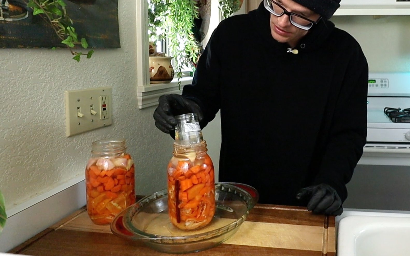 weigh ingredients down so they stay submerged under water solution