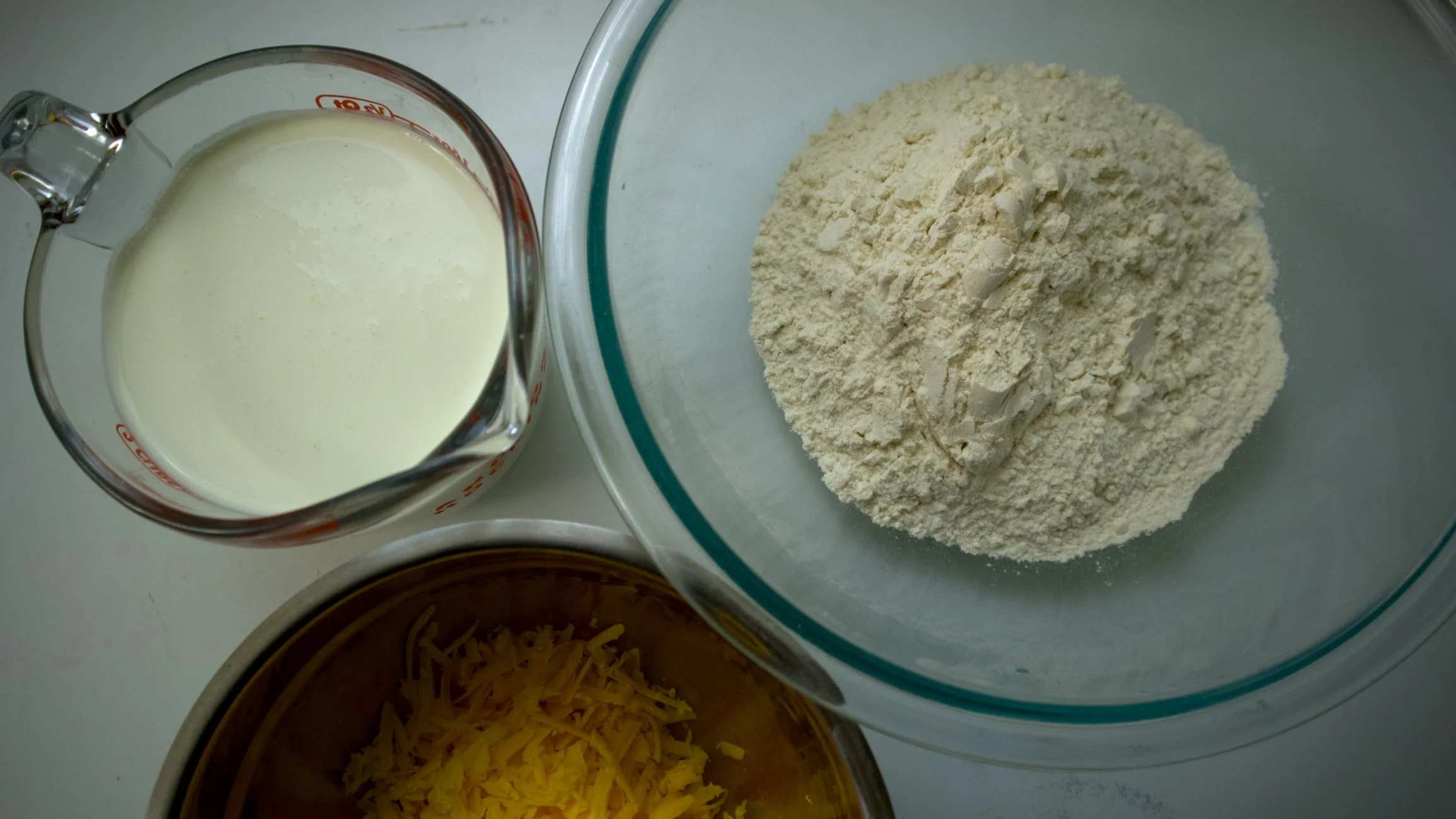 3 ingredients is all you need for tasty cheddar biscuits