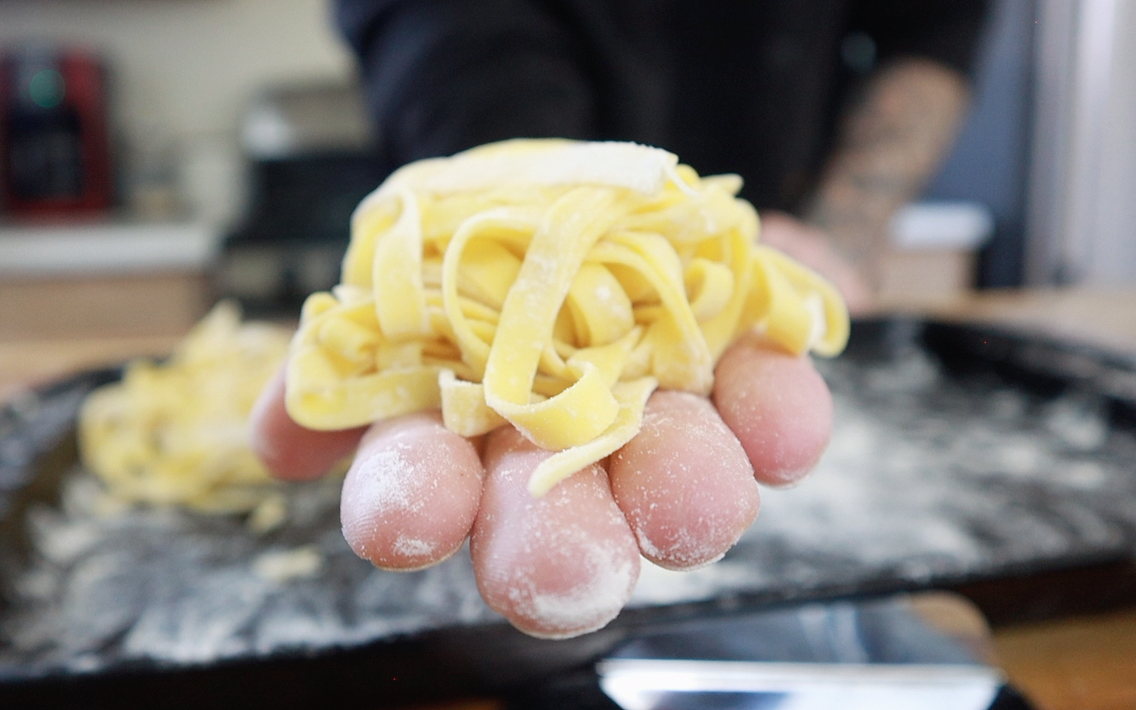 homemade fettuccine pasta