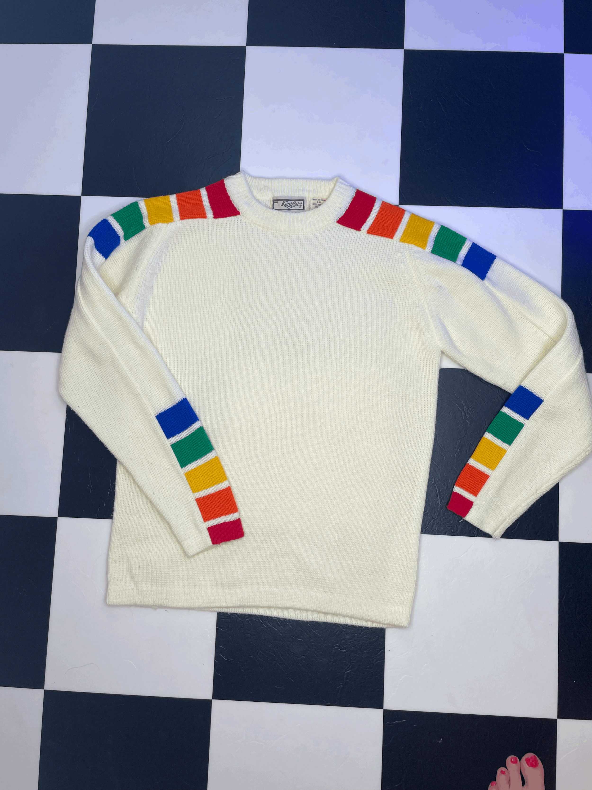 1980's Rainbow Ski Sweater