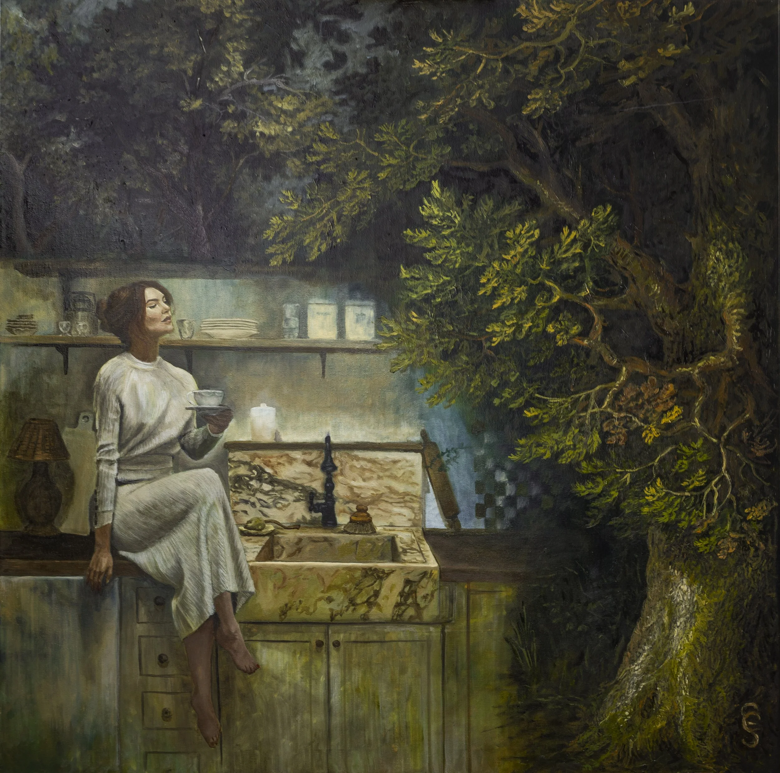 'Daydream', oil on canvas, 80cm x 80cm