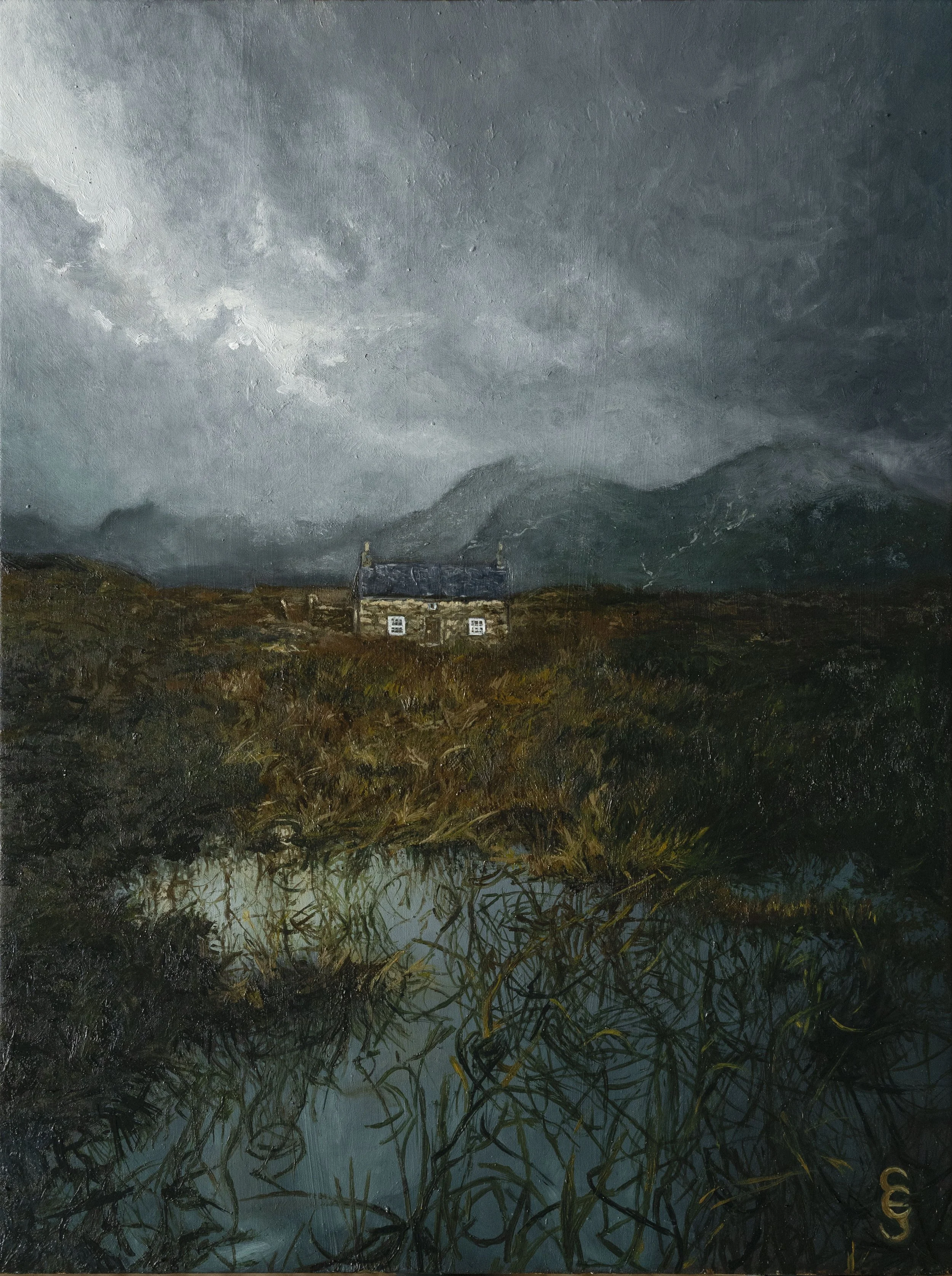 'Warmth that Awaits', oil on wood board, 40cm x 30cm