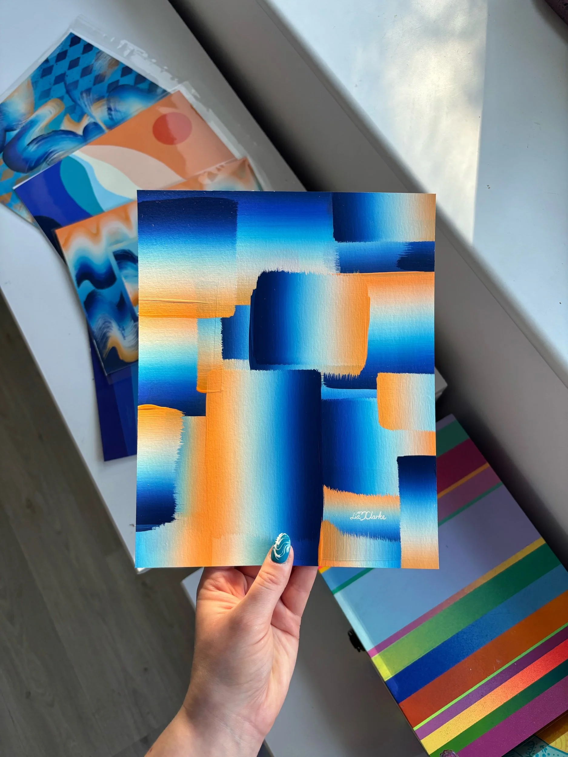 Brushstroke Study No. 20 - 8"10" on Paper