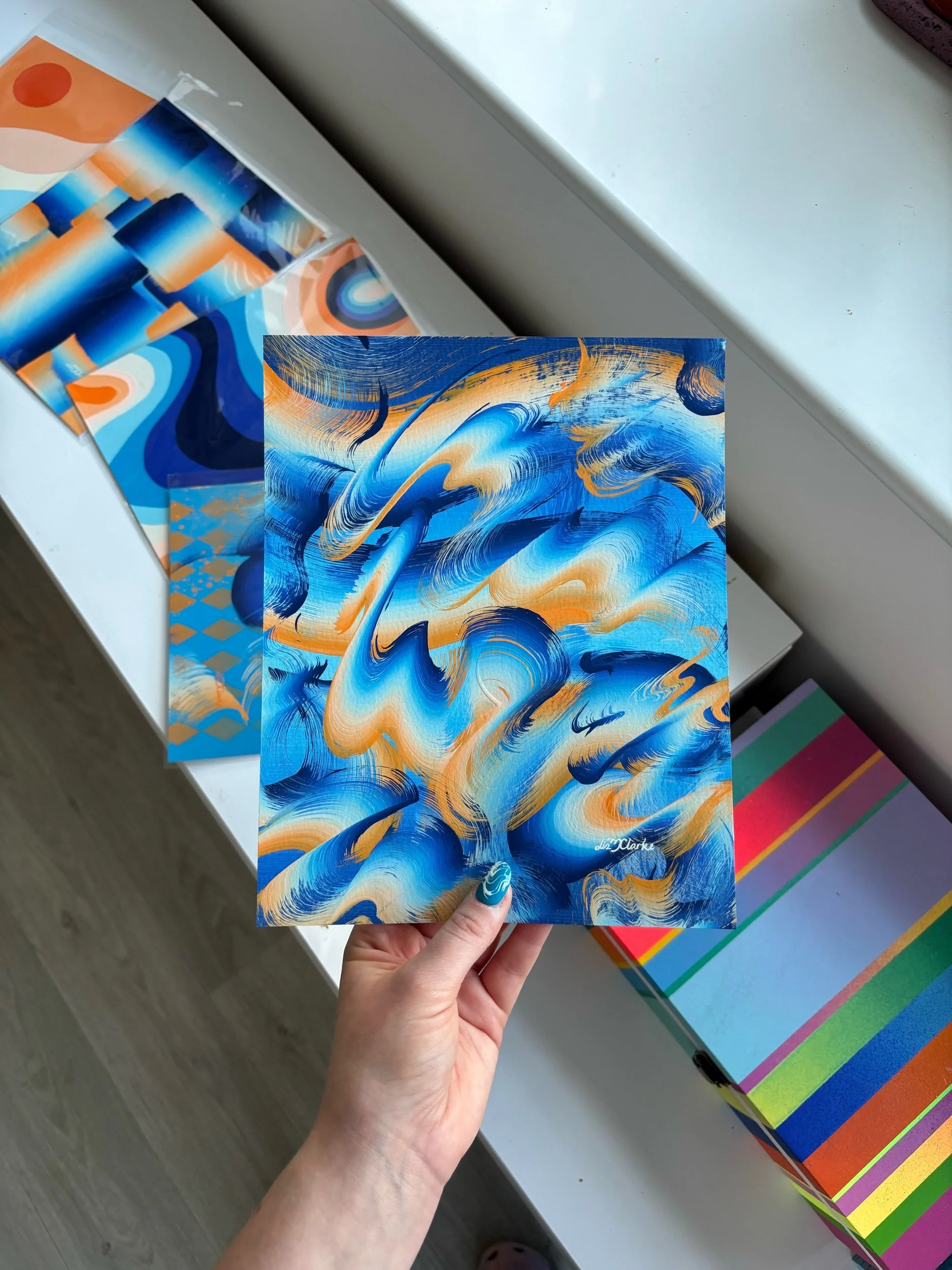 Brushstroke Study No. 21 - 8"10" on Paper