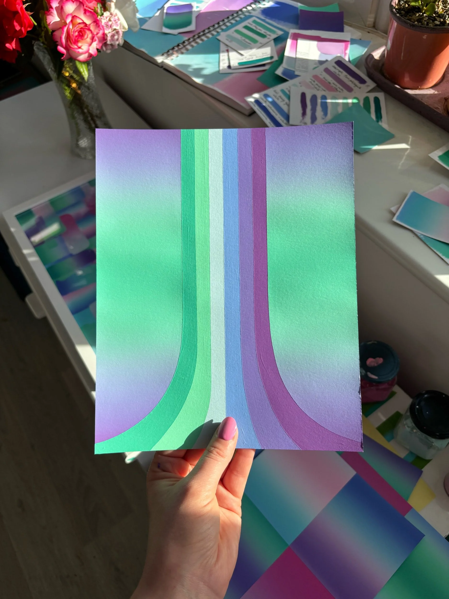 Gradient Study - 8"10" on Paper