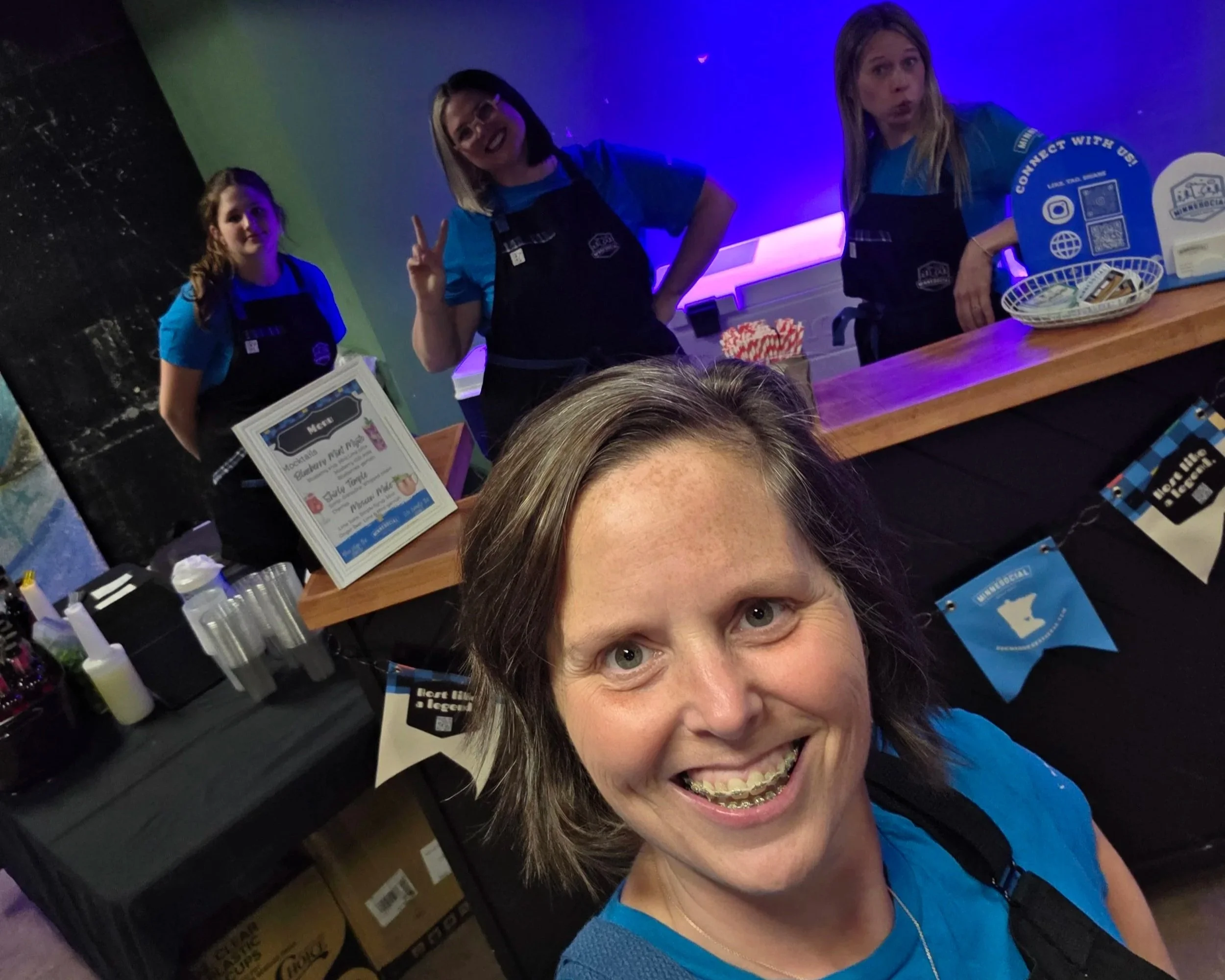 Our mobile bar team ready for action at the U of MN Spring Jam