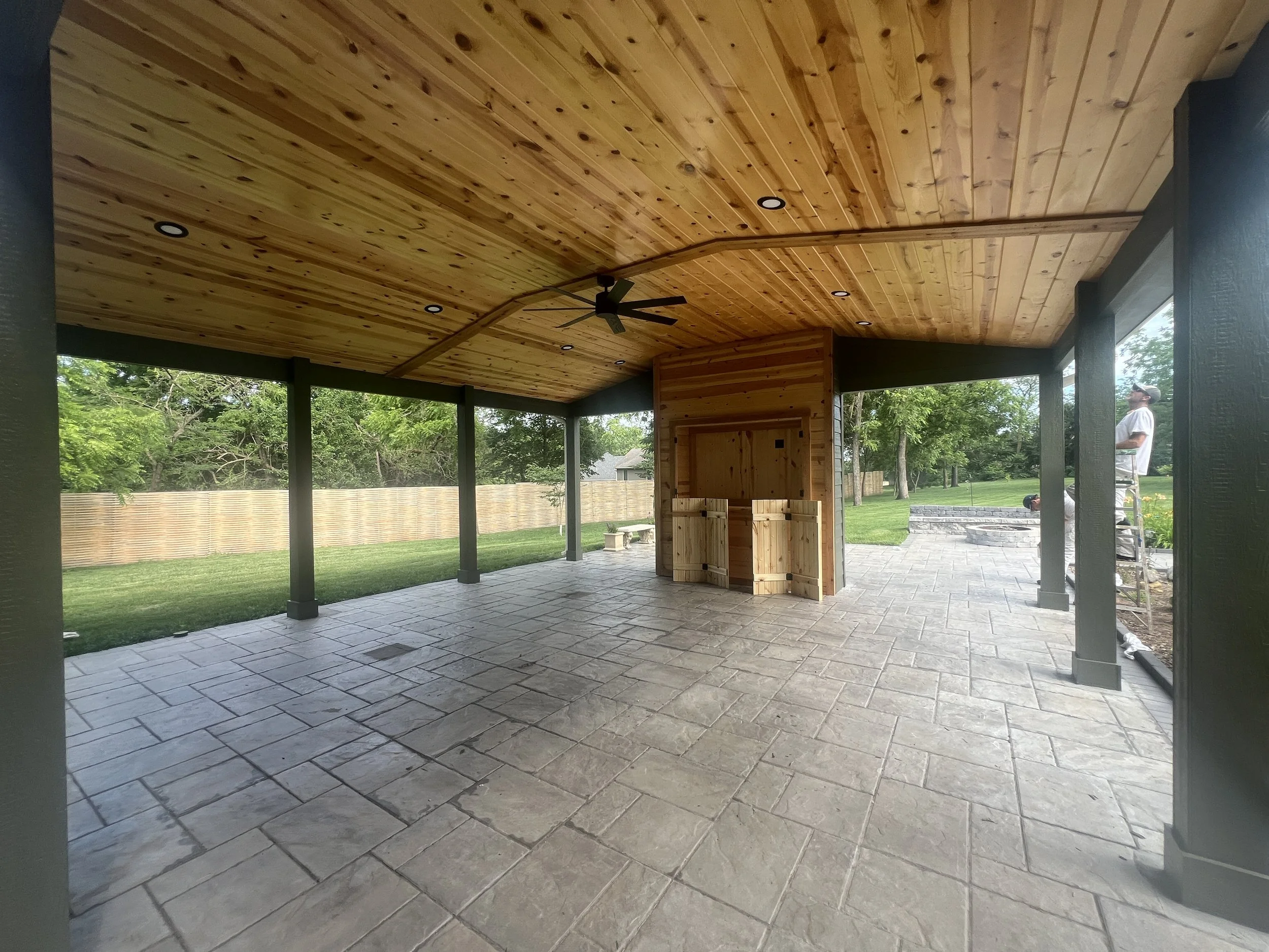Topeka Pavilion Painting Project: A Beautiful Sage Finish with Long-Lasting Wood Protection