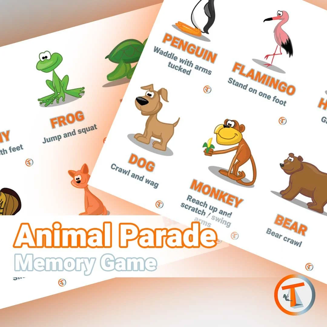 Animal Parade Memory Game