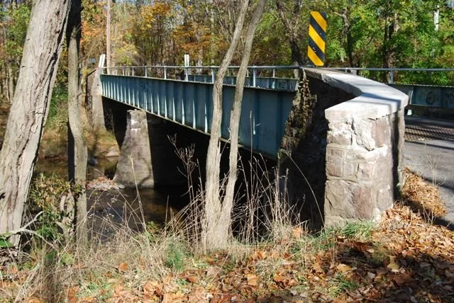 Bridge crossing French Creek near Guys Mills, Pennsylvania in Crawford County