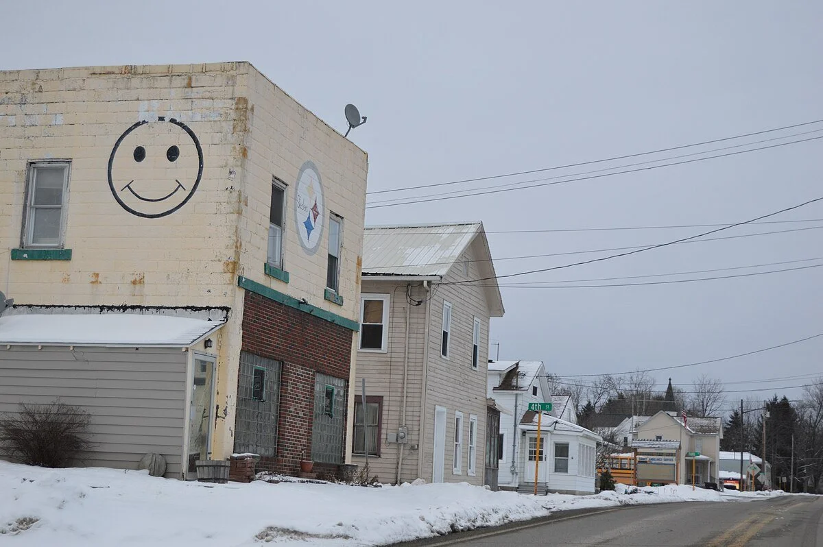 Harmonsburg, Pennsylvania borough street view in Crawford County