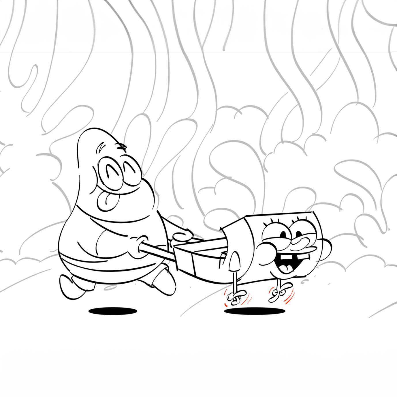 Kamp Koral storyboard panel.