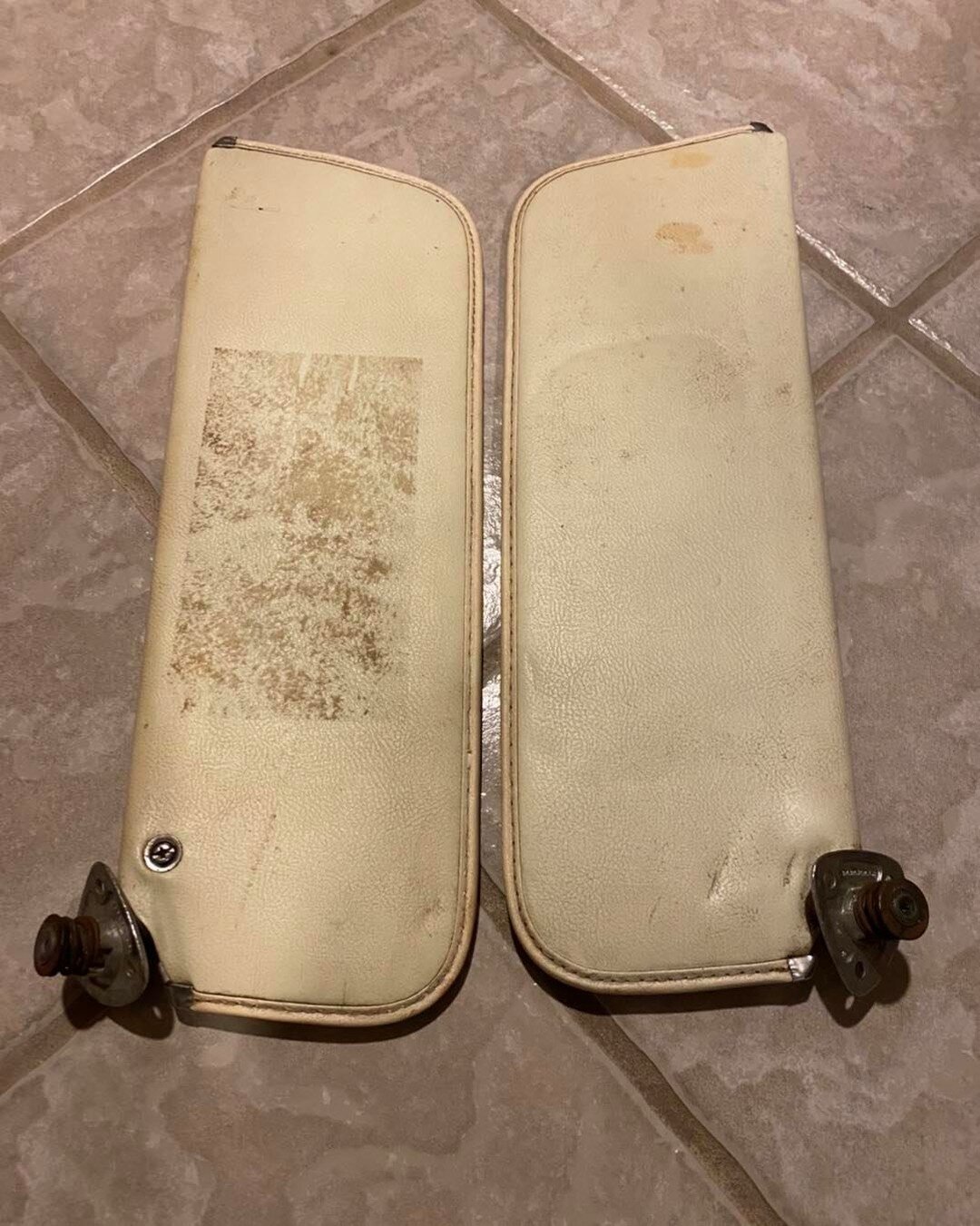 1971-81 White sun visors - pair.  Great shape. Will need a little cleaning yet. $165 shipped