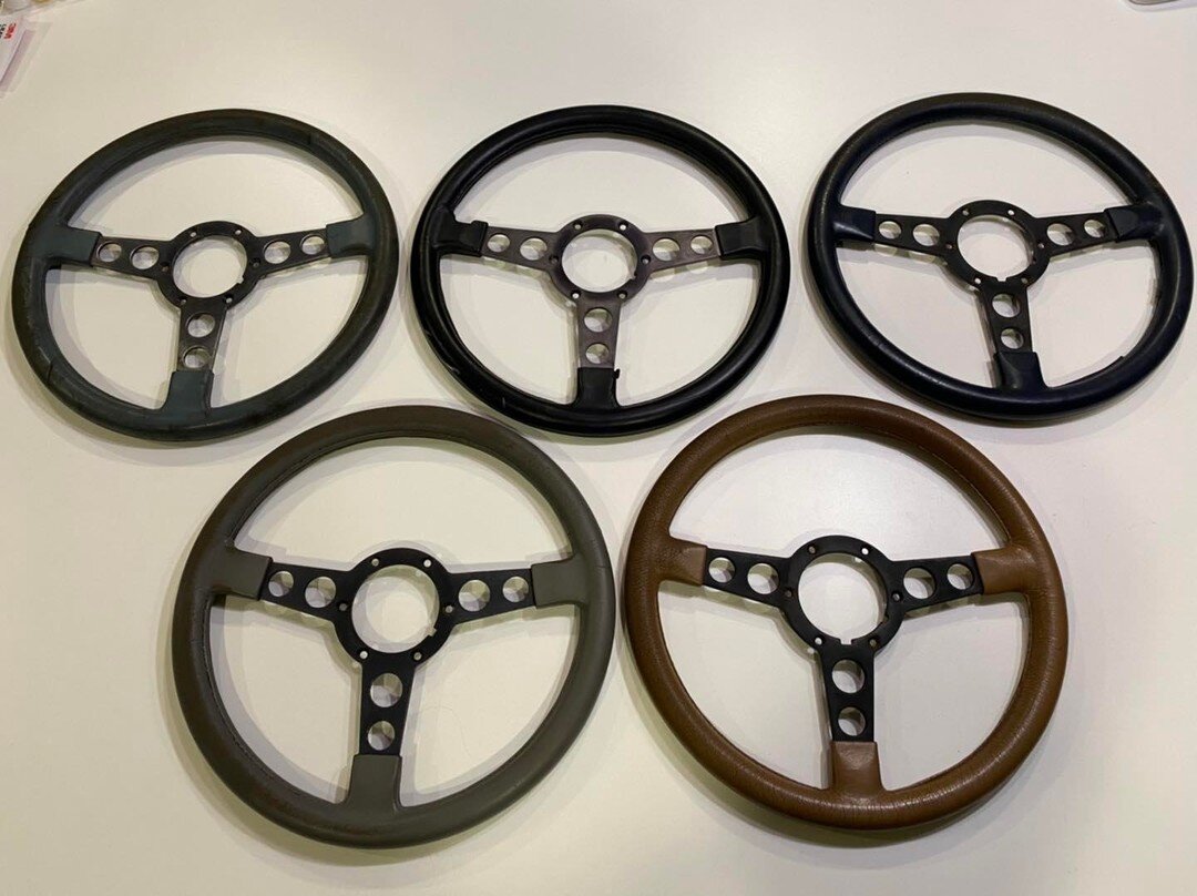 If you need more pictures- just ask. 

Steering wheels (used originals) $75 each (dark blue, light blue, black, tan, grey) -

I have hubs - $45 

I have screws - sets of (6) - $25

Plus shipping