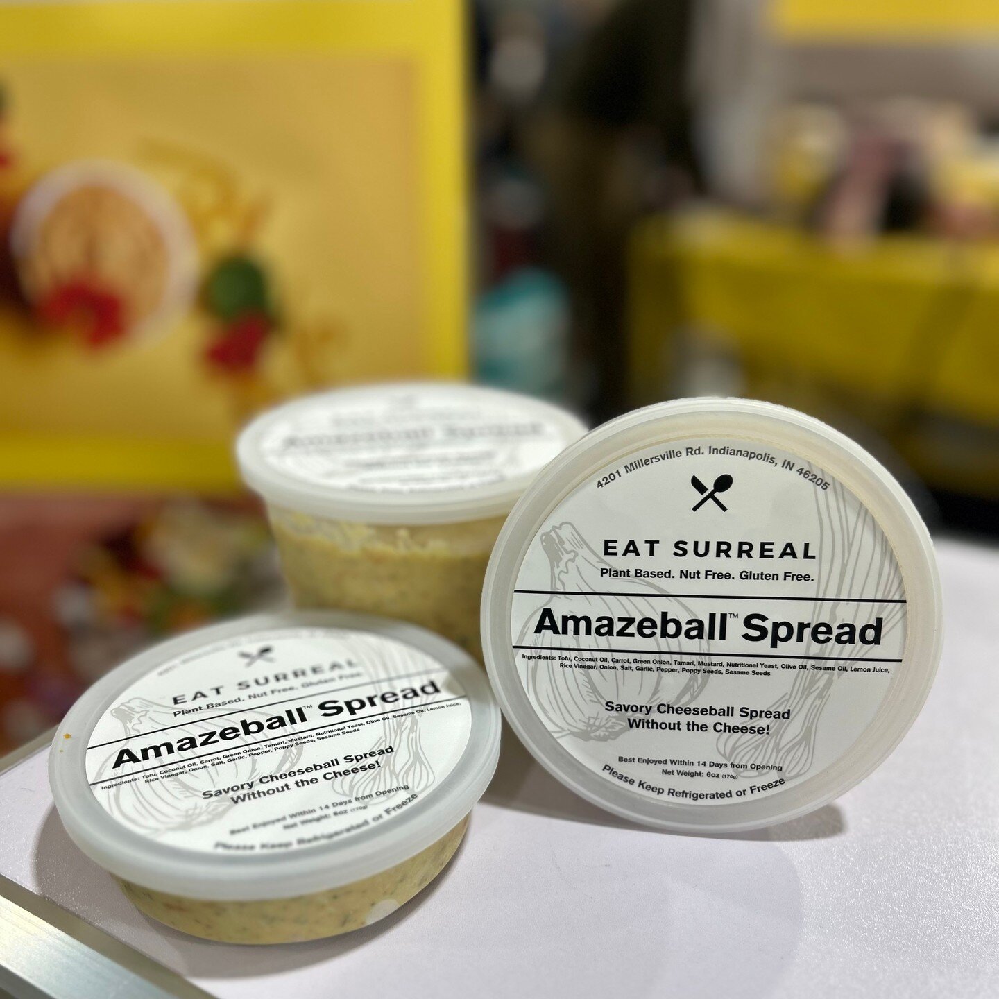 Dairy-free, Nut-free, Gluten-free deliciousness now in 16oz size for $20 at our market events!

#cheesewithoutcheese #eatsurreal #indianapolis #foodie #spreads #partyfood #amazeball #plantbasedcheeseball #wfpb #indiana #dairyfree #glutenfree #nutfree