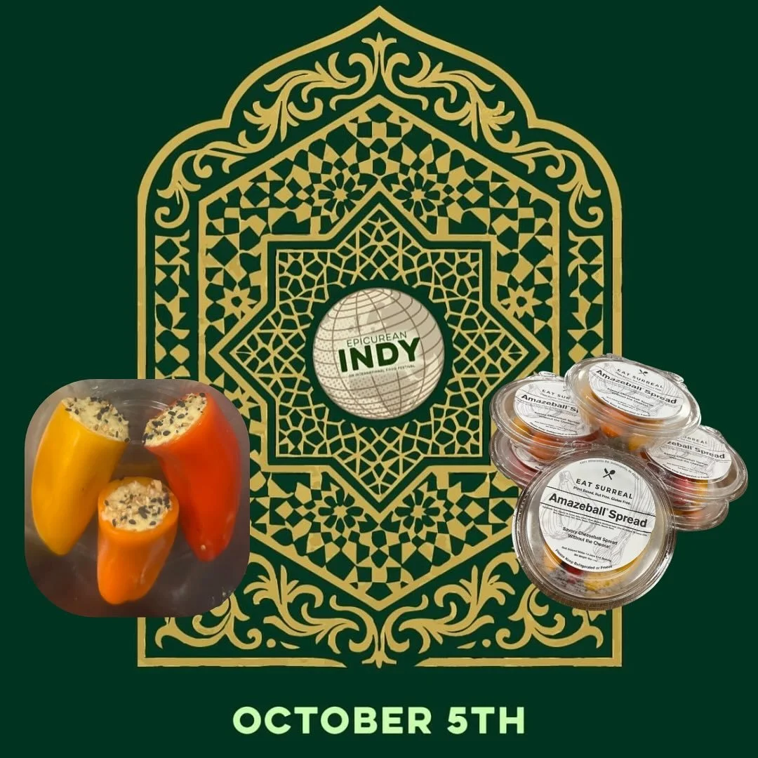 Honored to be part of @epicureanindy event Sunday October 5th! We&rsquo;ll have Amazeball Original and Pizza stuffed peppers for snacking as well as our full line up of spreads for sale. Happy Snacking! #dairyfree #nutfree #glutenfree