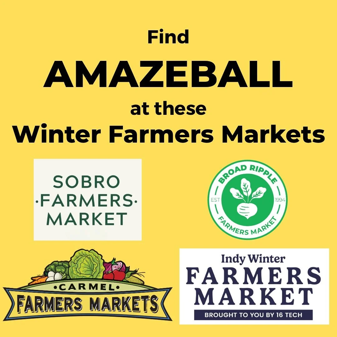 Find Amazeball at farmers markets all year long! @sobrofarmersmarket @brfarmersmarket @carmelfarmmrkt @indywfmkt