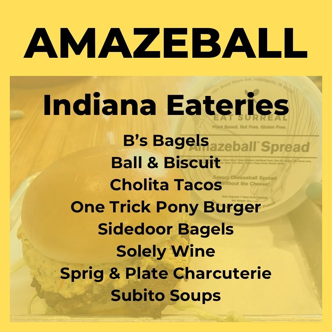 We&rsquo;re honored to be on these Indy menus! Who else should have Amazeball Spreads!?