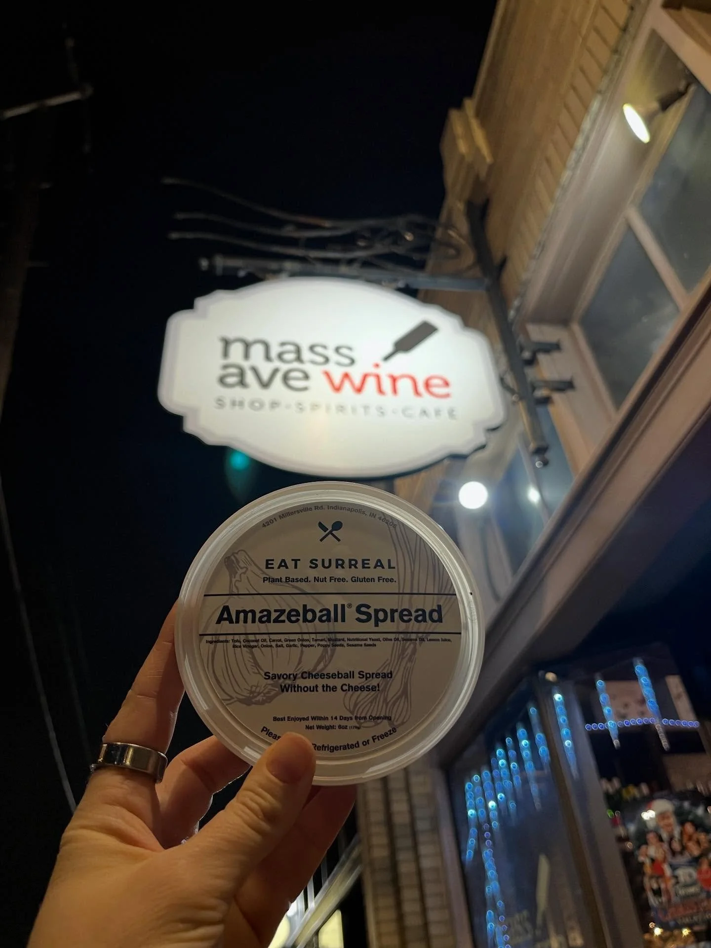 @massavewine supports so many local brands like Amazeball and @apricotsunfoodbar as well as many of our local beverage brands. A wonderful place to check out local art while enjoying a wine flight!