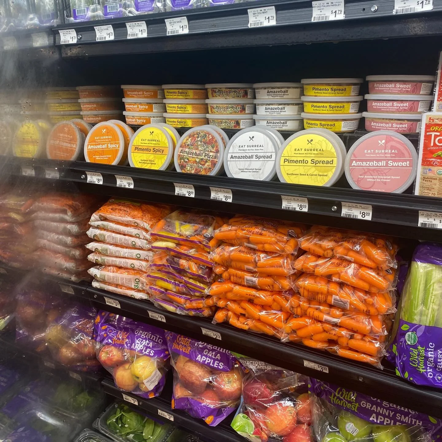 @needlers_fresh_market you can find your favorite Amazeball spread in the produce section! Pendleton, Carmel, Downtown, and New Pal