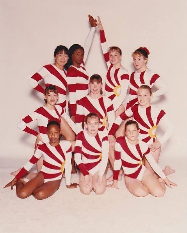 For this #flashbackfriday, I am bringing back this blast from the past! These were our candy cane leos AKA the ugliest leotard I wore during my days at Great Lakes Gymnastics. 🤣 

It&rsquo;s been over 30 years since these were our team leos and I fe