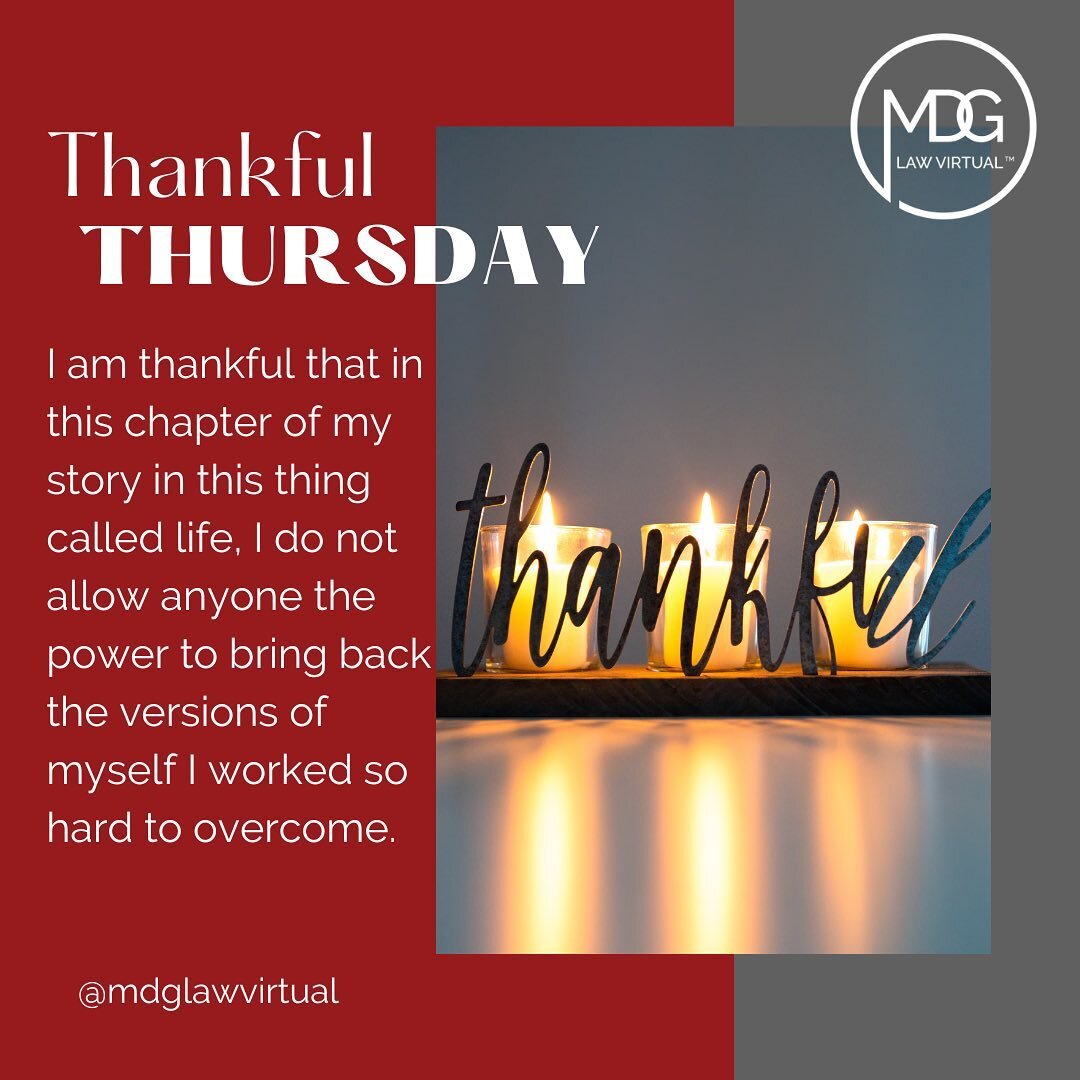 On this #thankfulthursday, I am thankful that the person I am now will not allow the unhealed, unhappy versions of myself to return under any circumstances. 

#growthmindset