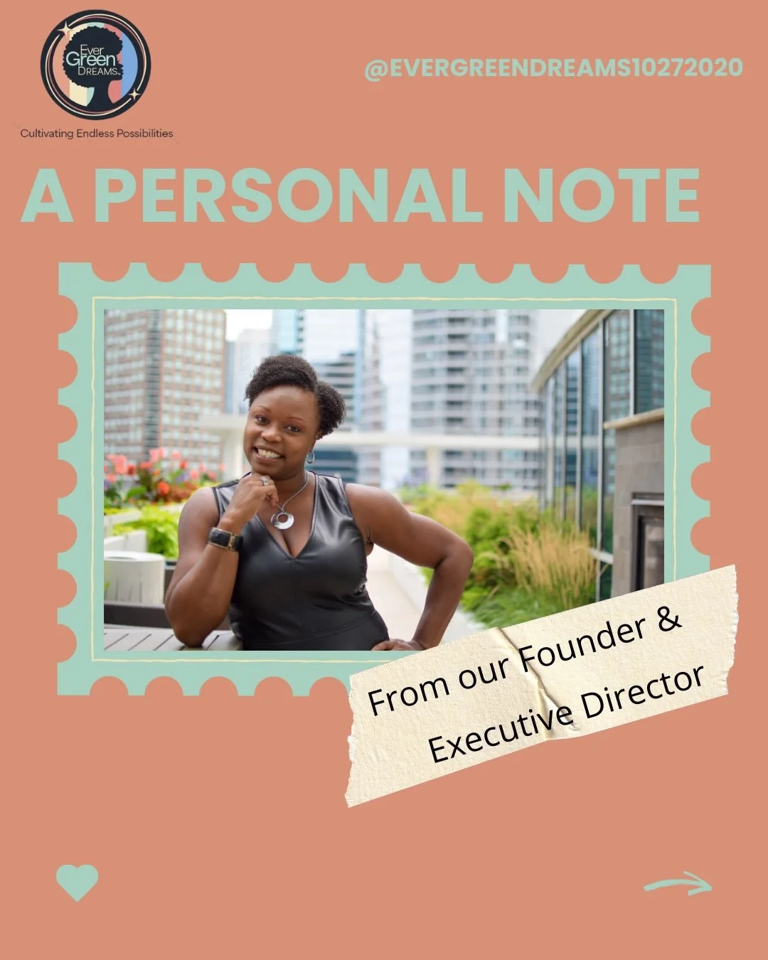 Repost from @evergreendreams10272020

A PERSONAL NOTE FROM OUR FOUNDER AND EXECUTIVE DIRECTOR

Swipe to see why our Founder and Executive Director gives as a recurring donor ➡️

Here's my truth: I give to 6 other organizations as a recurring donor.

