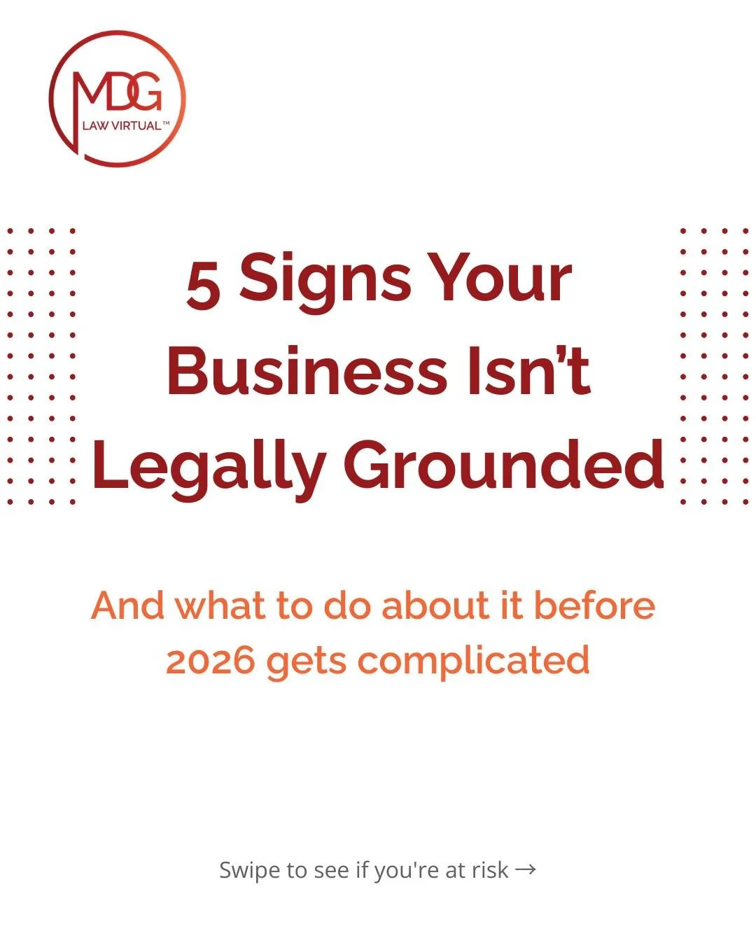 A new year feels like a good time to ask yourself an honest question: Is your business actually on solid legal ground &mdash; or are you just hoping everything holds?

Here's the thing: most legal problems don't announce themselves. They show up quie