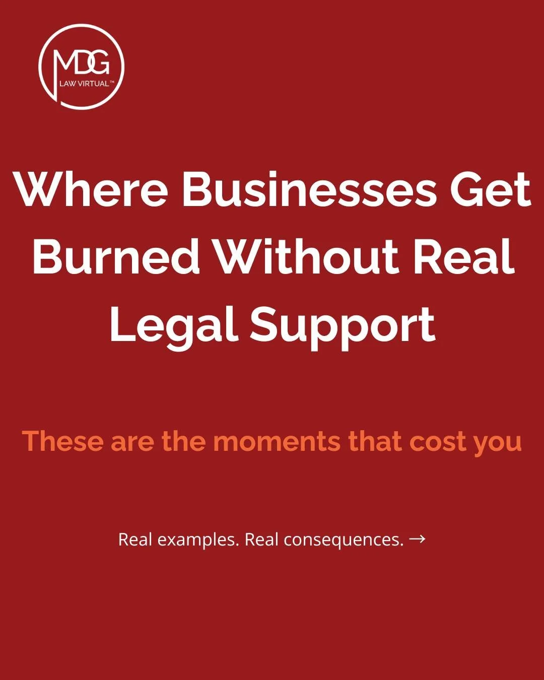 I wish I could tell you that if you just work hard and do good work, you'll never have legal issues.

But the truth is: even the best business owners get burned when they don't have proper legal protection in place.

And it's not because they're care