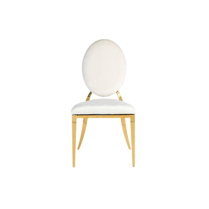 Olivia Dining Chair White/Gold — CHAIR LUXE