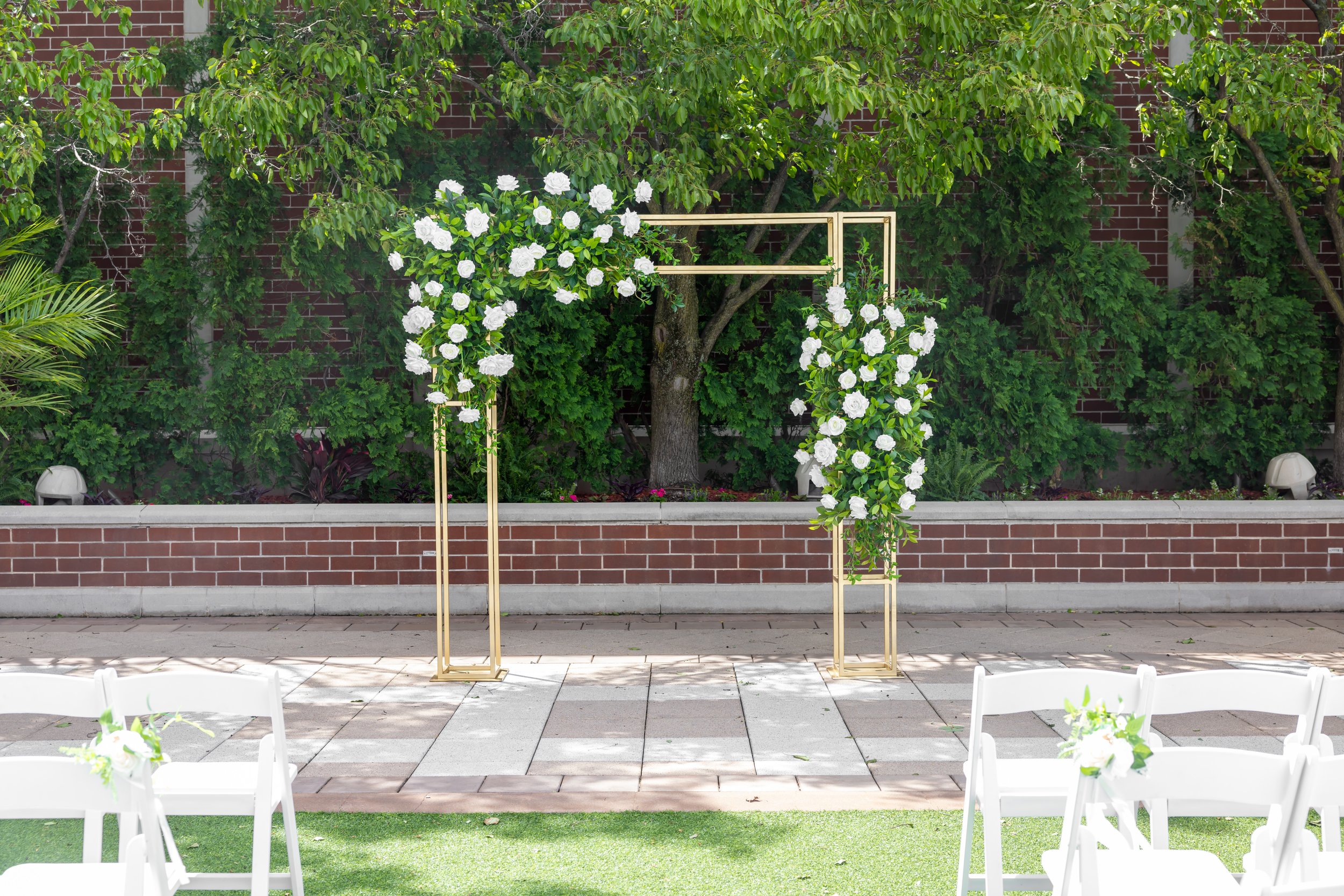 Gold Arch - White Florals