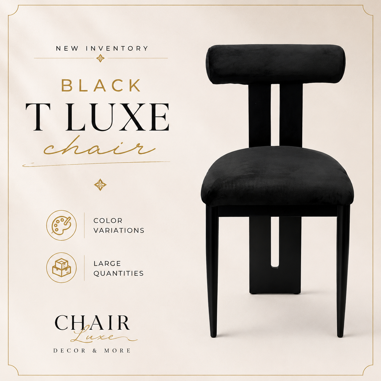 T'Luxe Dining Chair - Black