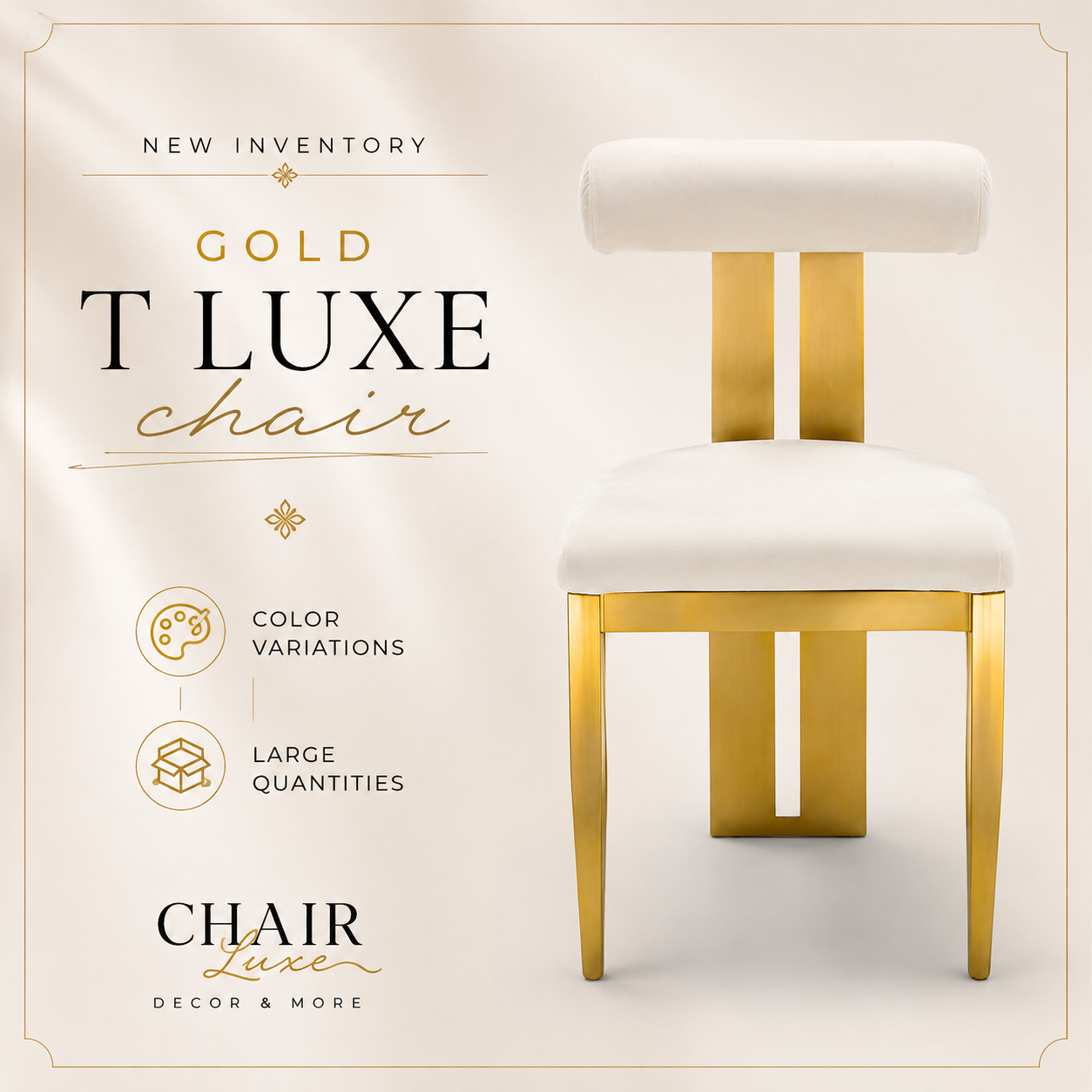 T'Luxe Dining Chair - Gold