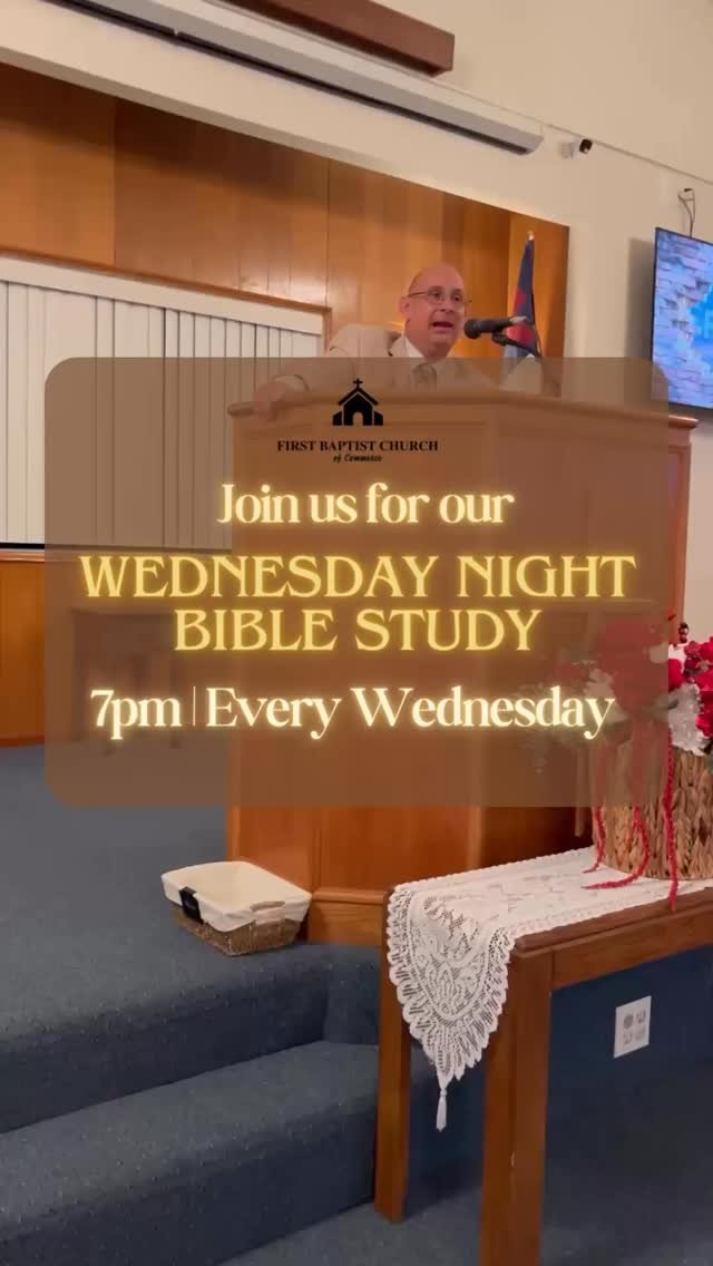 Join us for our Wednesday Night Bible Study every Wednesday at 7pm📝 We’d love to have you guys join us while we study the Bible as a group!
#firstbaptistchurchofcommerce #baptistchurch #commercecalifornia #cityofcommerce #eastla #losangeles