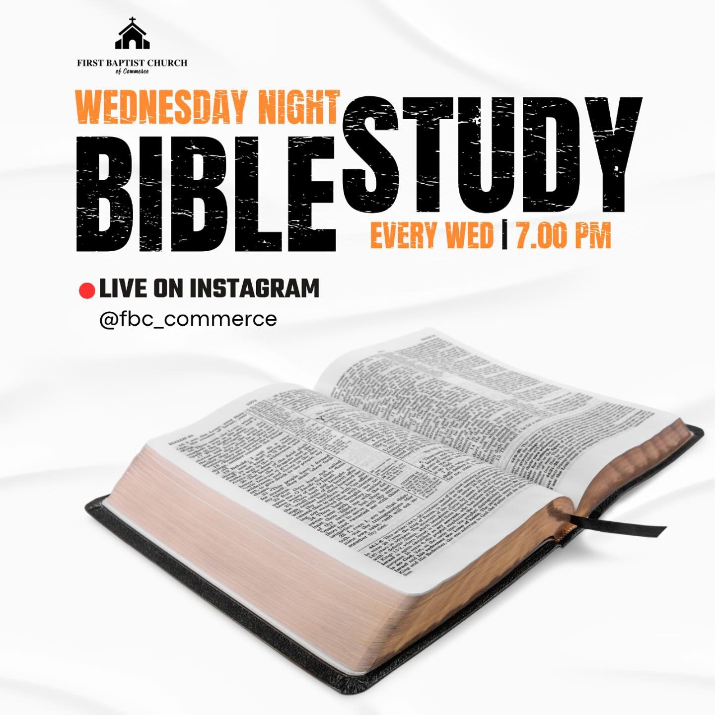 Don’t miss out on our weekly Wednesday Night Bible Study 📖 Join us as we go through the book of Romans together as a group.
Wed | 7pm